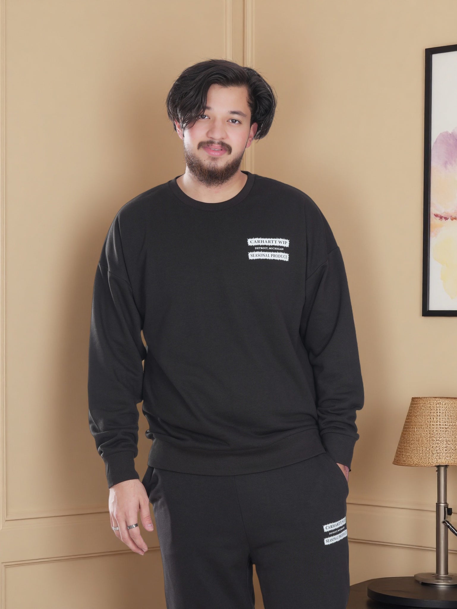 Men’s Classic Daily Wear Tracksuit – Sweatshirt & Joggers Matching Set