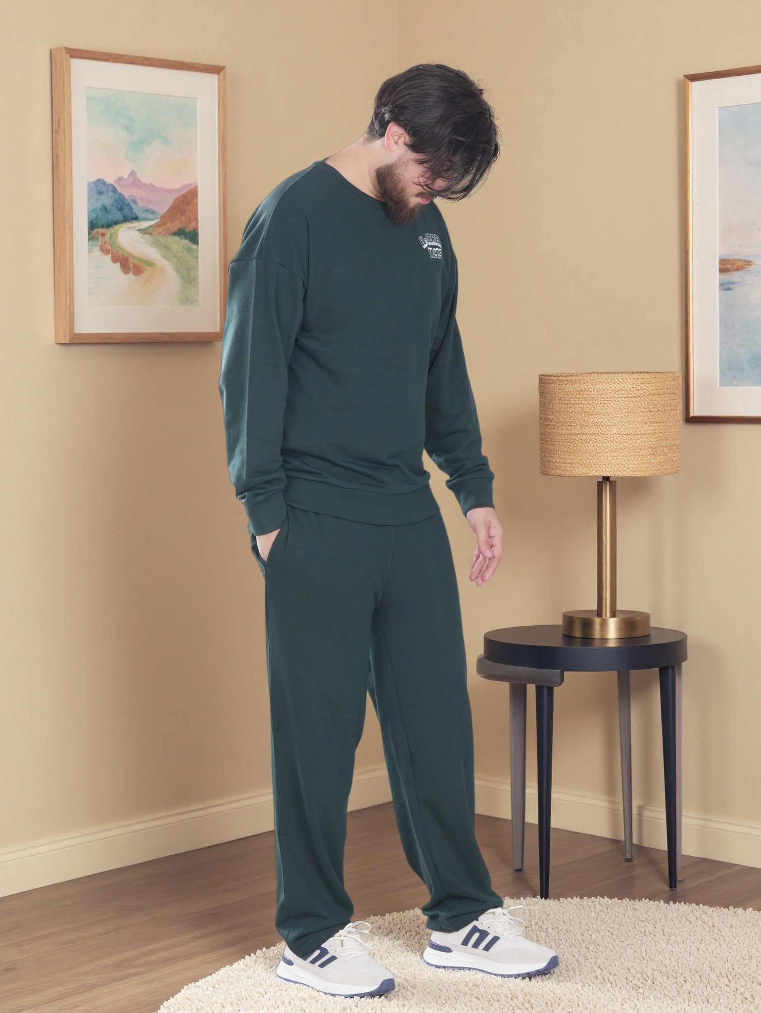 Men’s Premium Fleece Sweatshirt & Jogger Set – Soft Comfort Wear