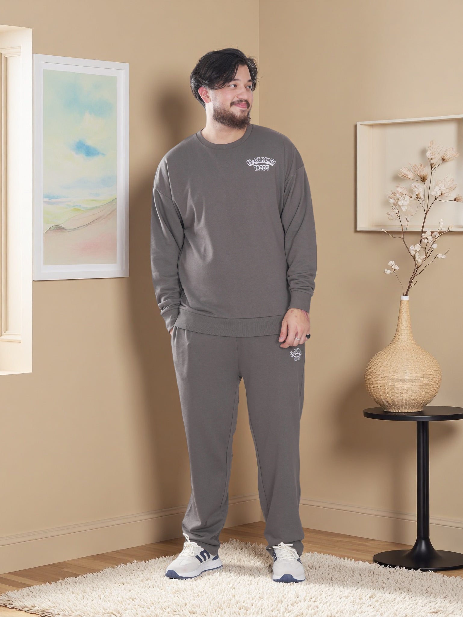 Men’s Premium Fleece Sweatshirt & Jogger Set – Soft Comfort Wear