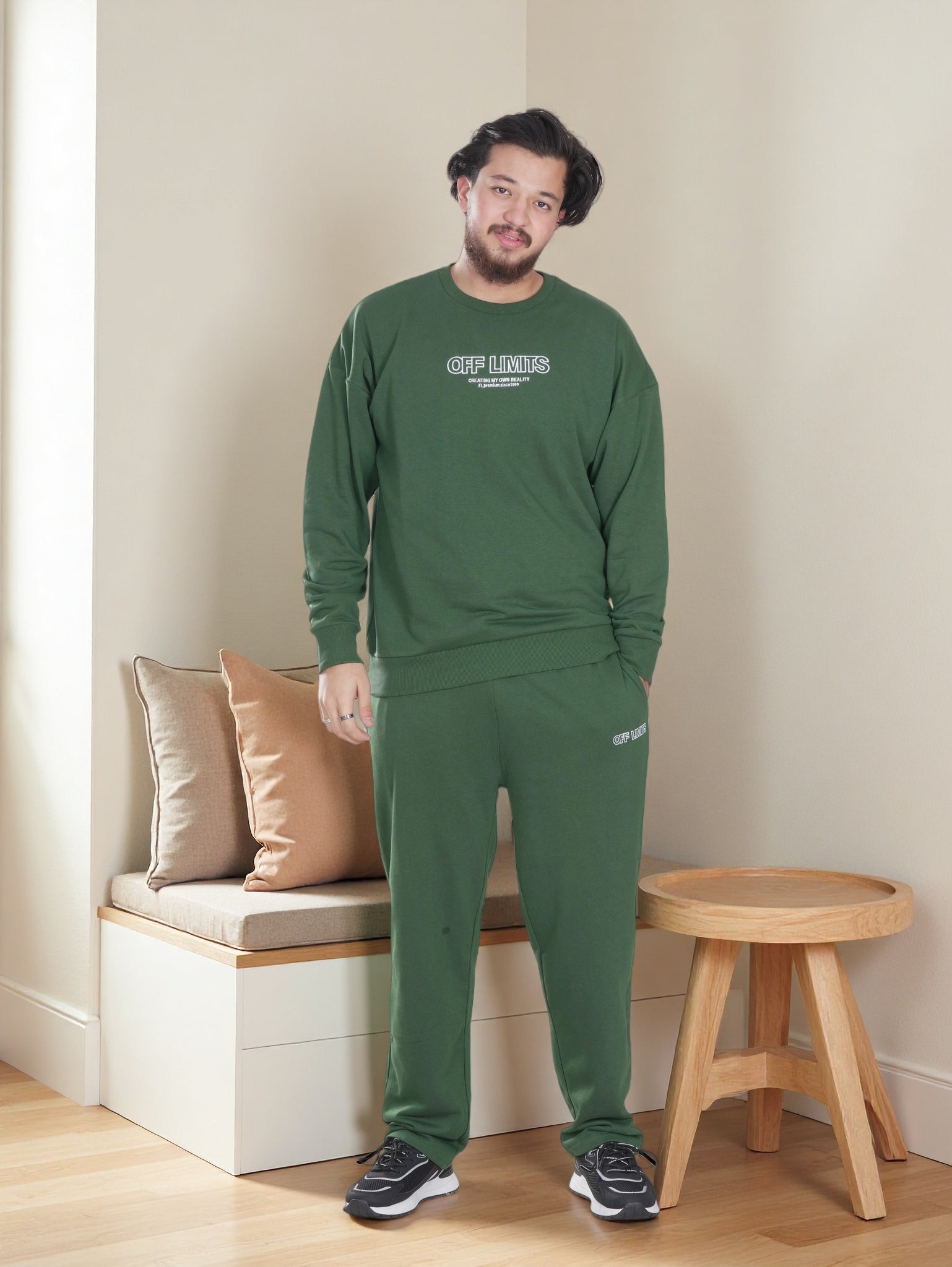 Men’s OFF LIMITS Fleece Tracksuit Set – Sweatshirt & Jogger Pants