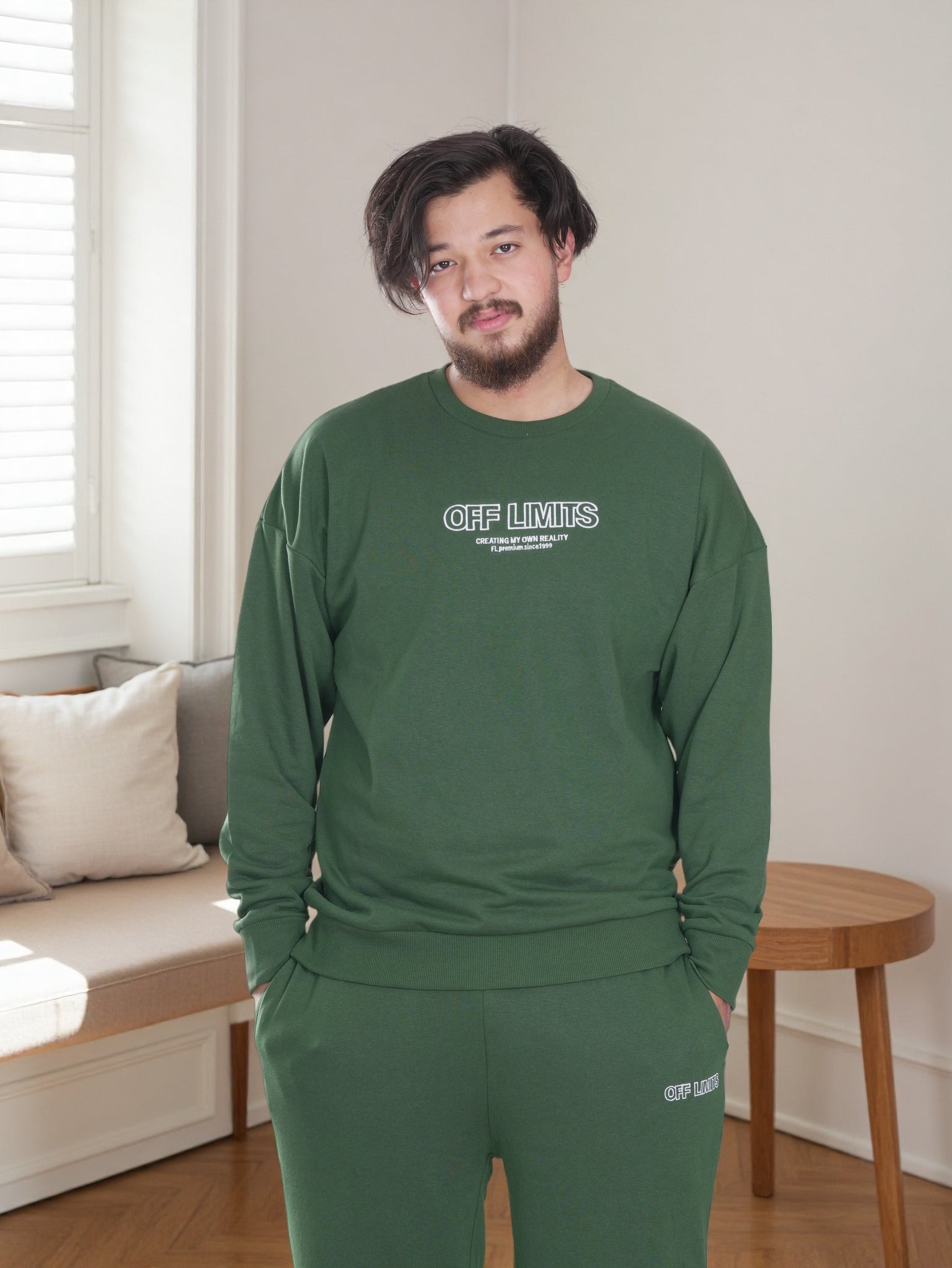 Men’s OFF LIMITS Fleece Tracksuit Set – Sweatshirt & Jogger Pants