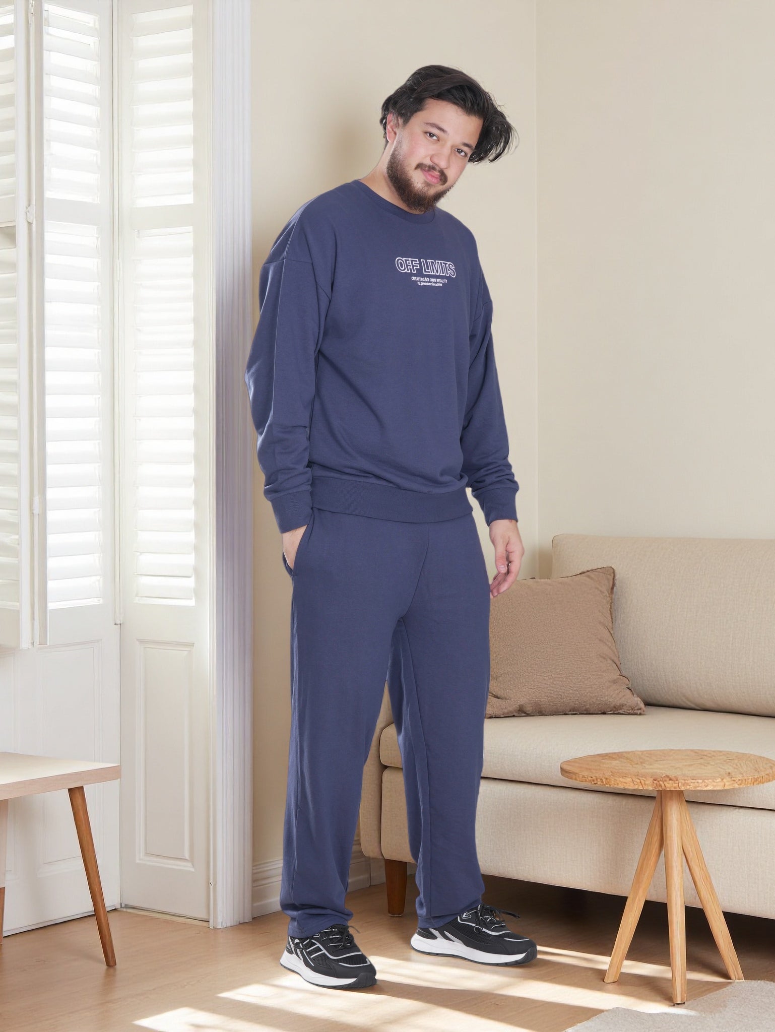 Men’s OFF LIMITS Fleece Tracksuit Set – Sweatshirt & Jogger Pants