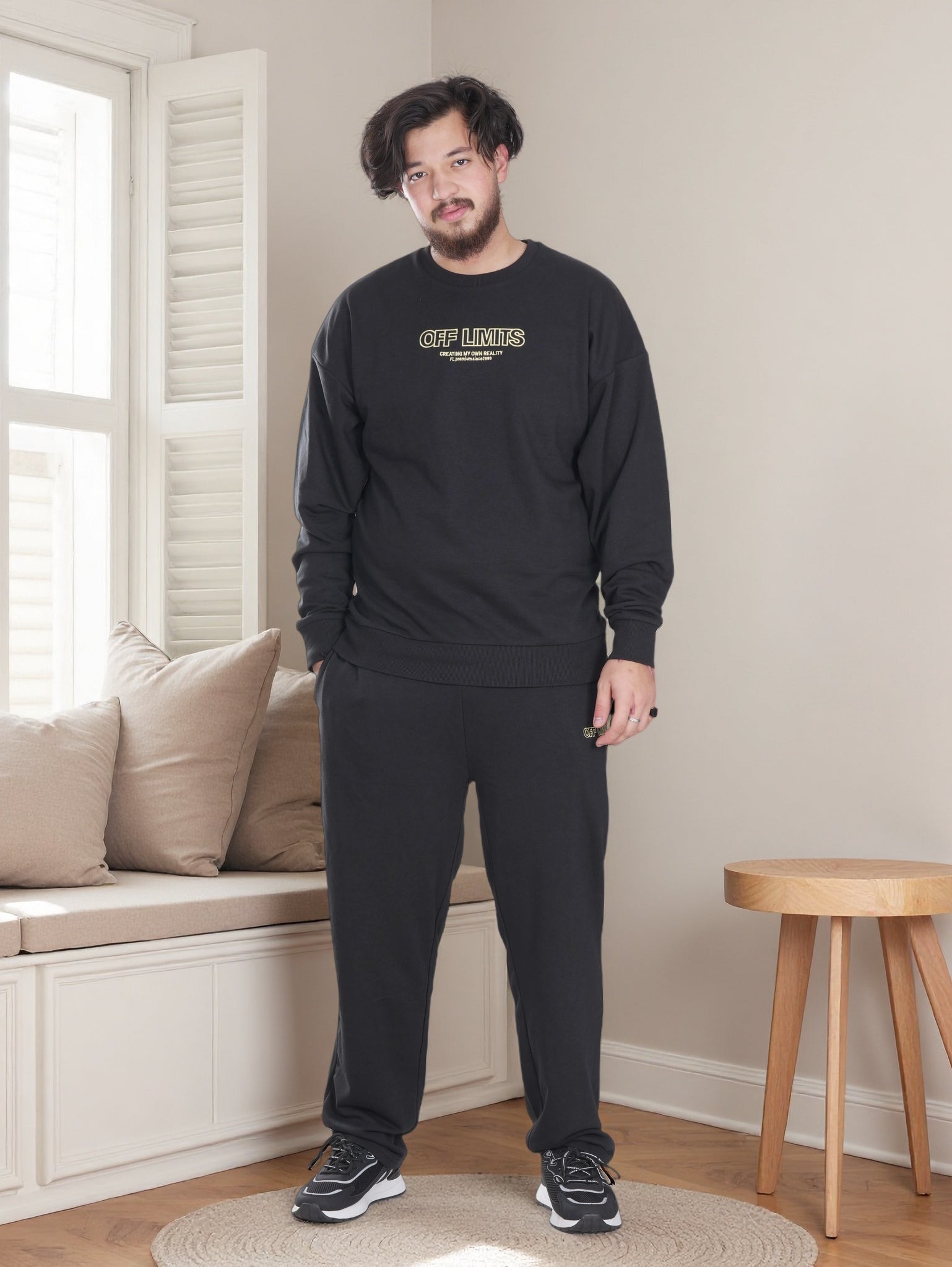 Men’s OFF LIMITS Fleece Tracksuit Set – Sweatshirt & Jogger Pants