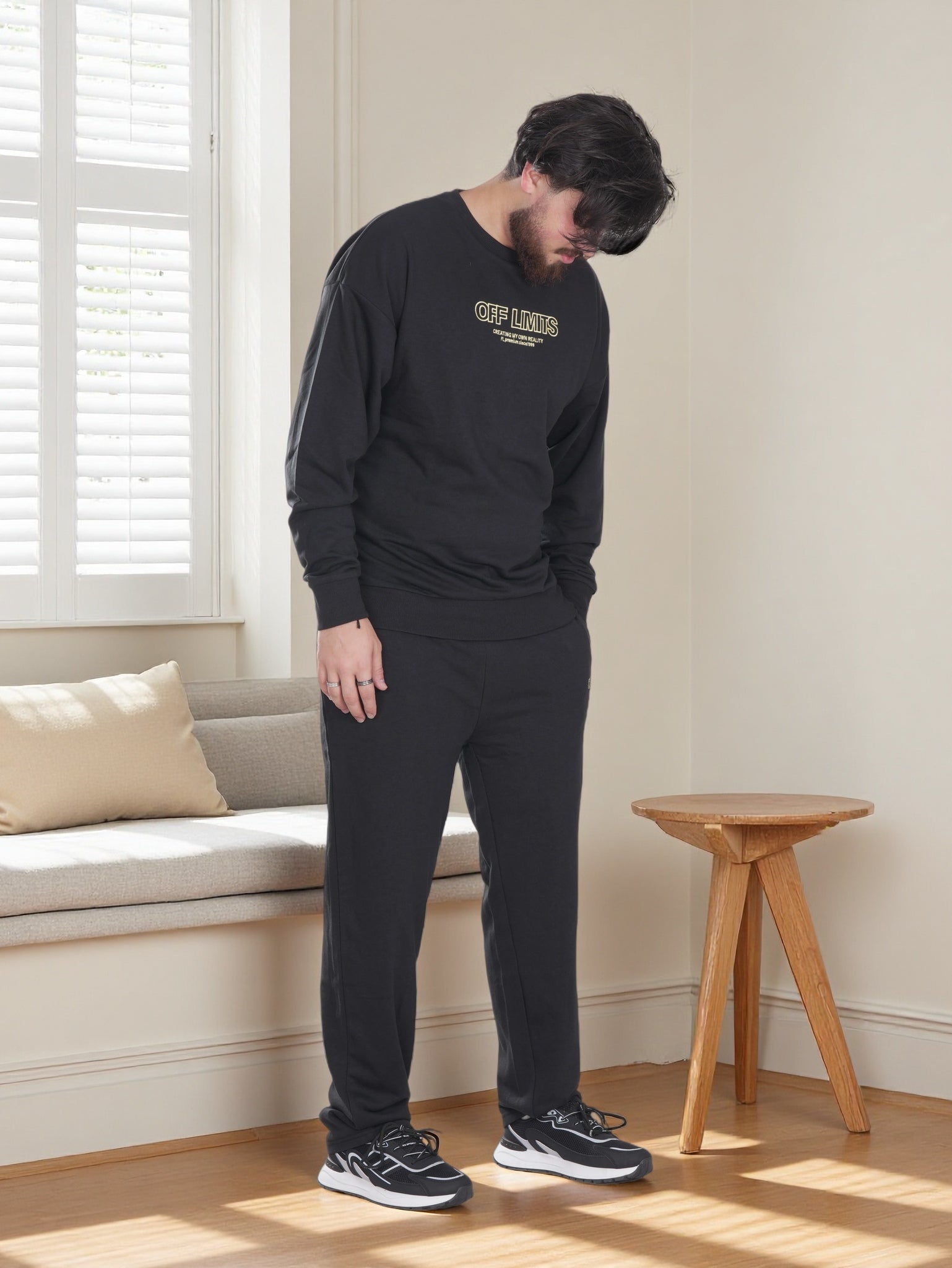 Men’s OFF LIMITS Fleece Tracksuit Set – Sweatshirt & Jogger Pants