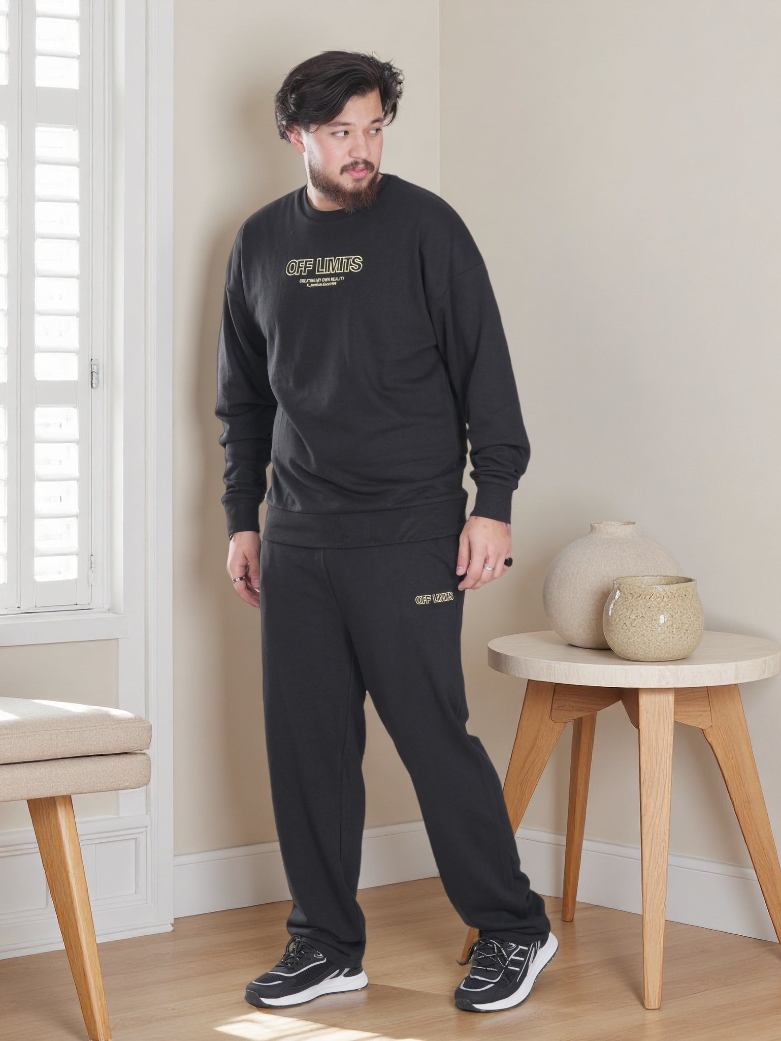 Men’s OFF LIMITS Fleece Tracksuit Set – Sweatshirt & Jogger Pants