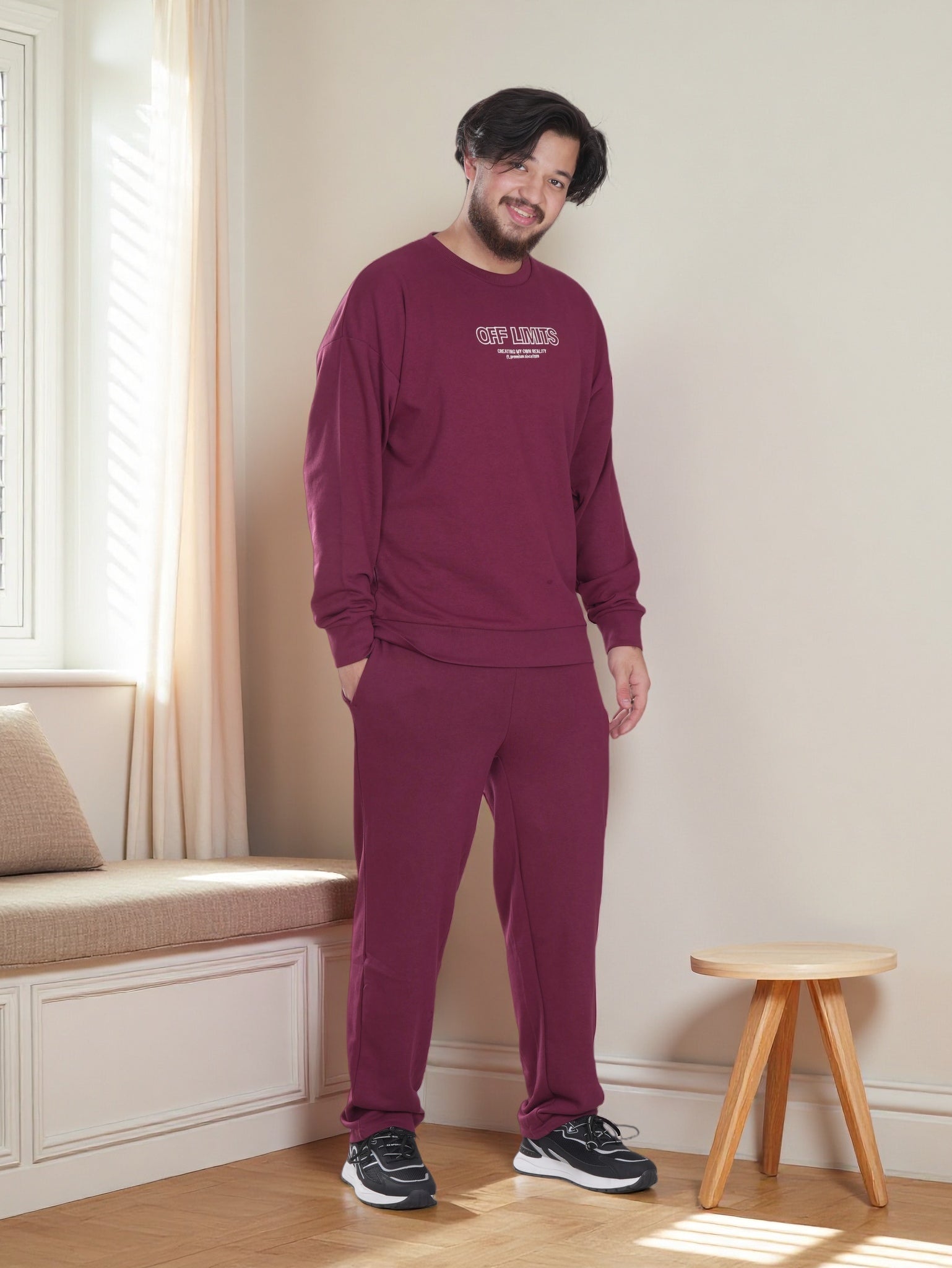 Men’s OFF LIMITS Fleece Tracksuit Set – Sweatshirt & Jogger Pants