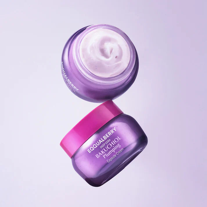EQQUALBERRY Deep Cera Bakuchiol Plumping Serum & Capsule Cream 2-Piece Set – Saudi National Day Offer
