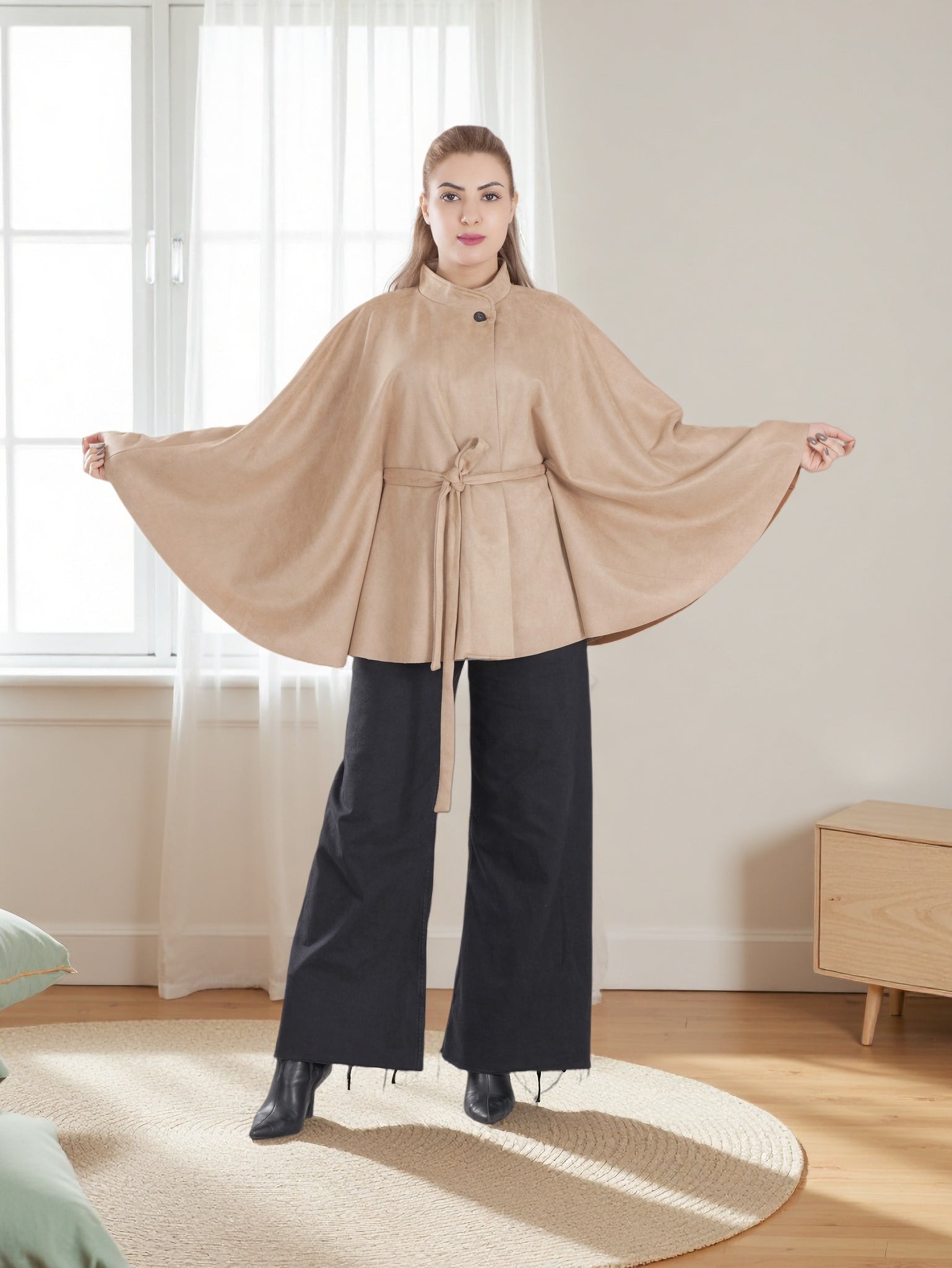 Luxury Women's Cape Coat – Poncho Jacket