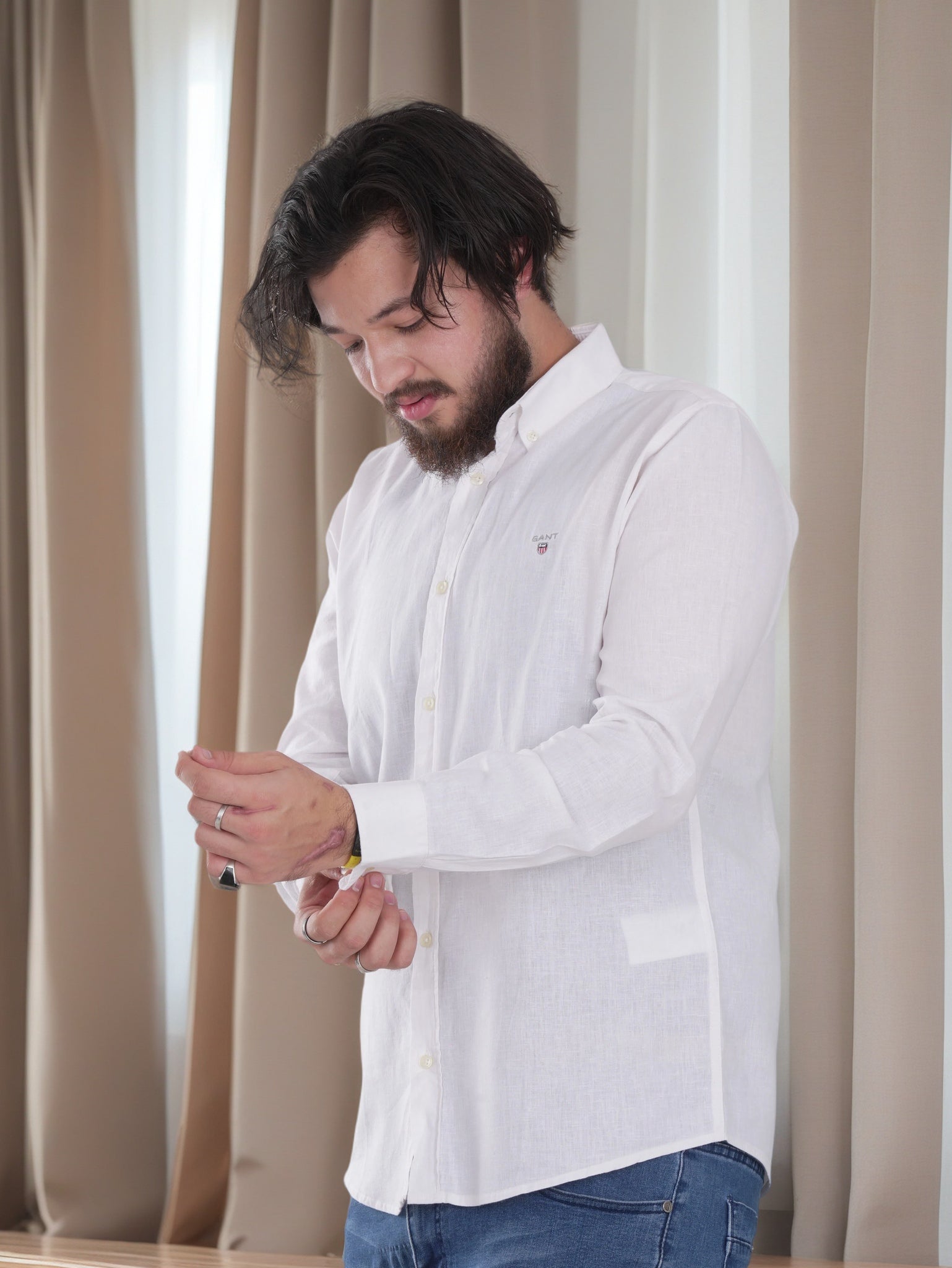 Men's Casual Shirt with Logo