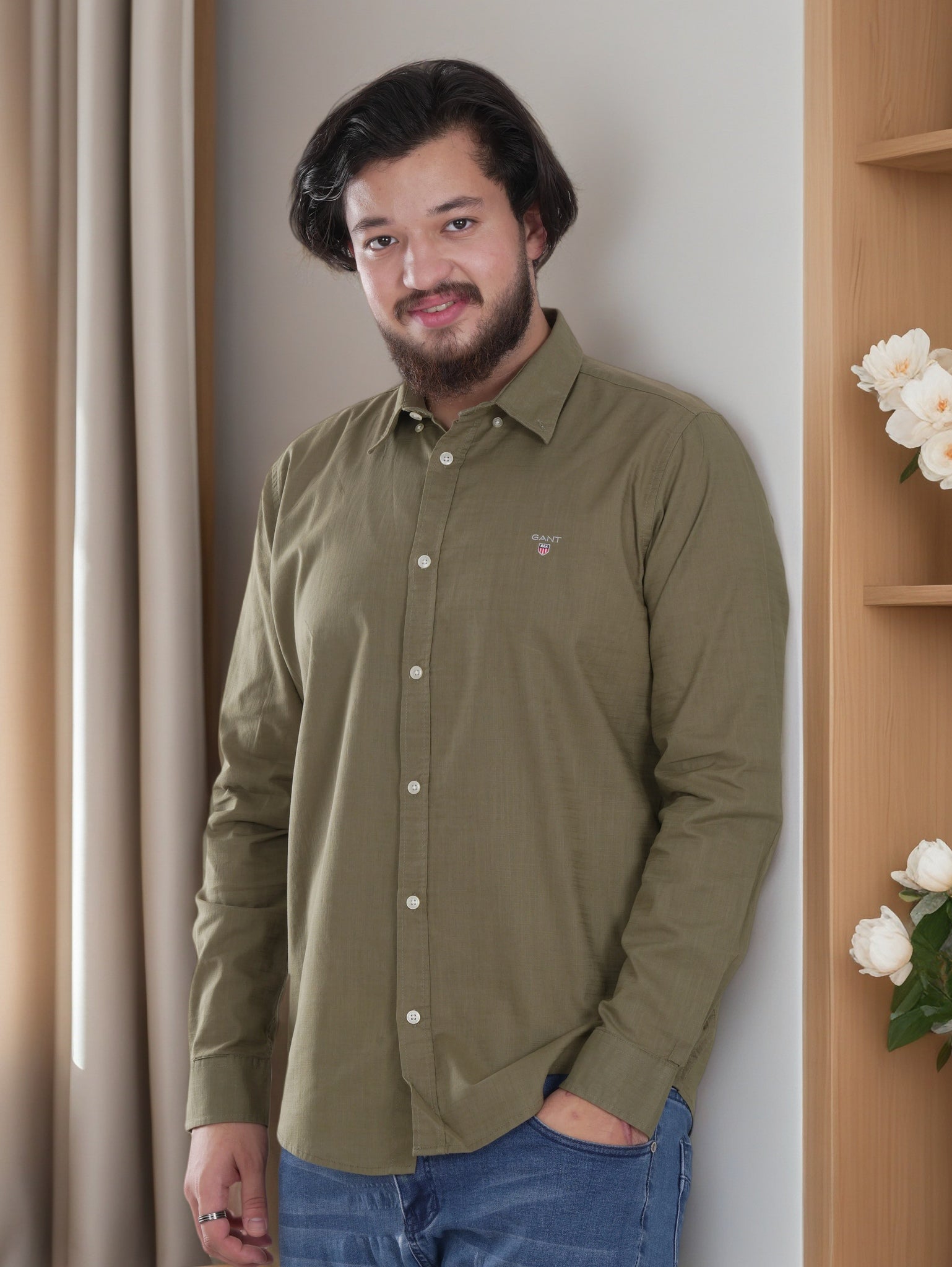 Men's Casual Shirt with Logo