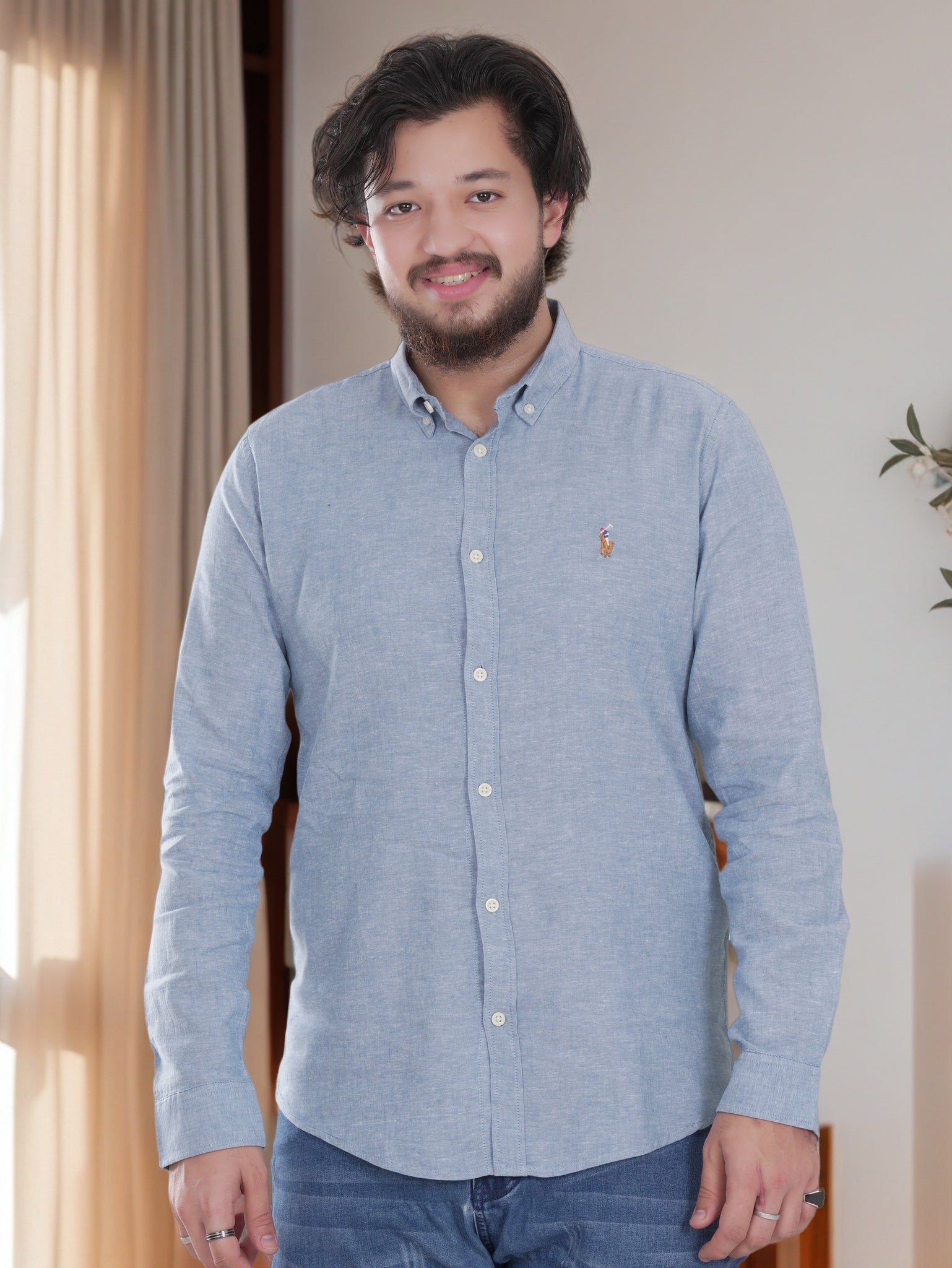 Men's Casual Long Sleeve Formal Shirt