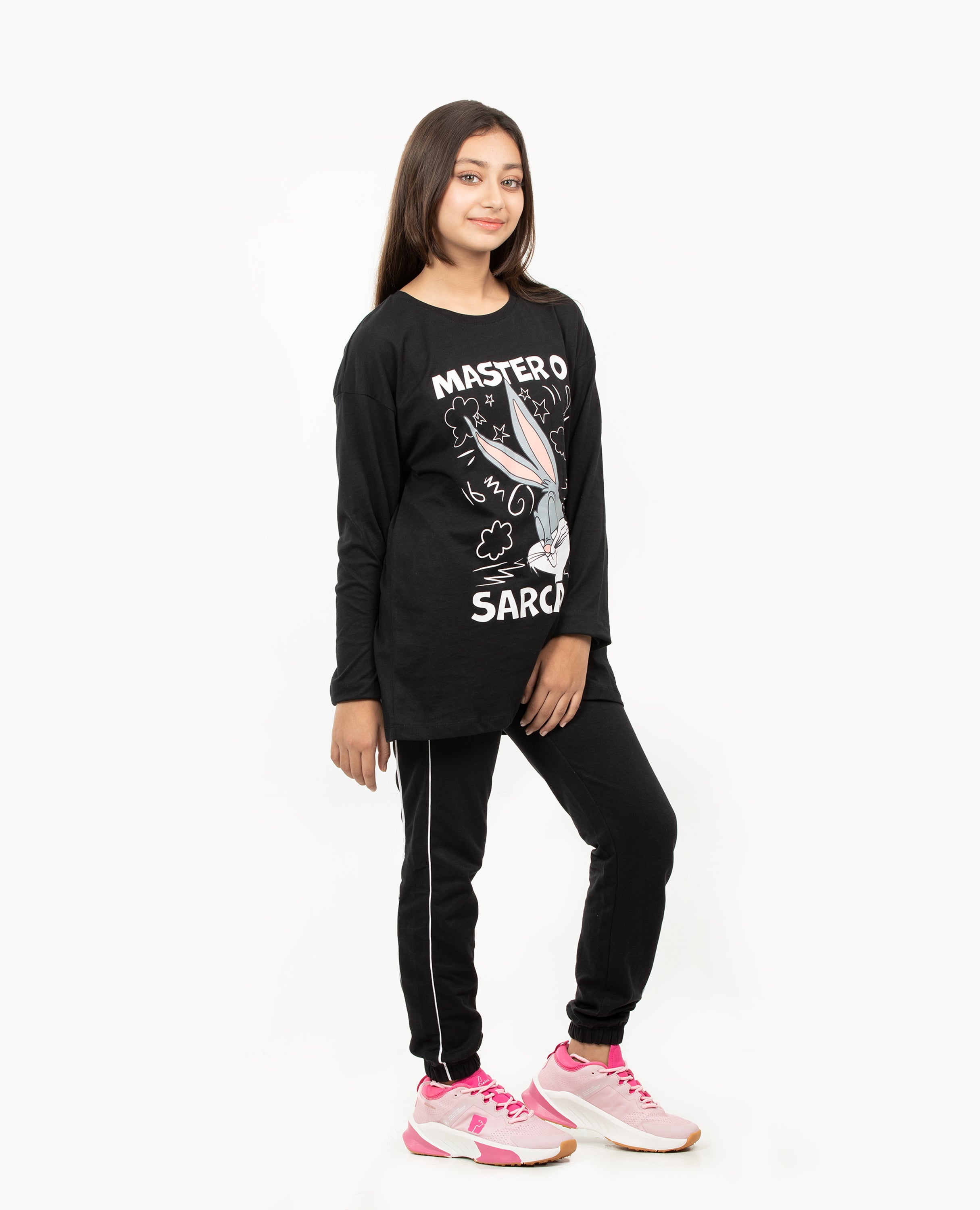 Girl's Looney Tunes Long Sleeve T-shirt & Bottom Set - FineLook