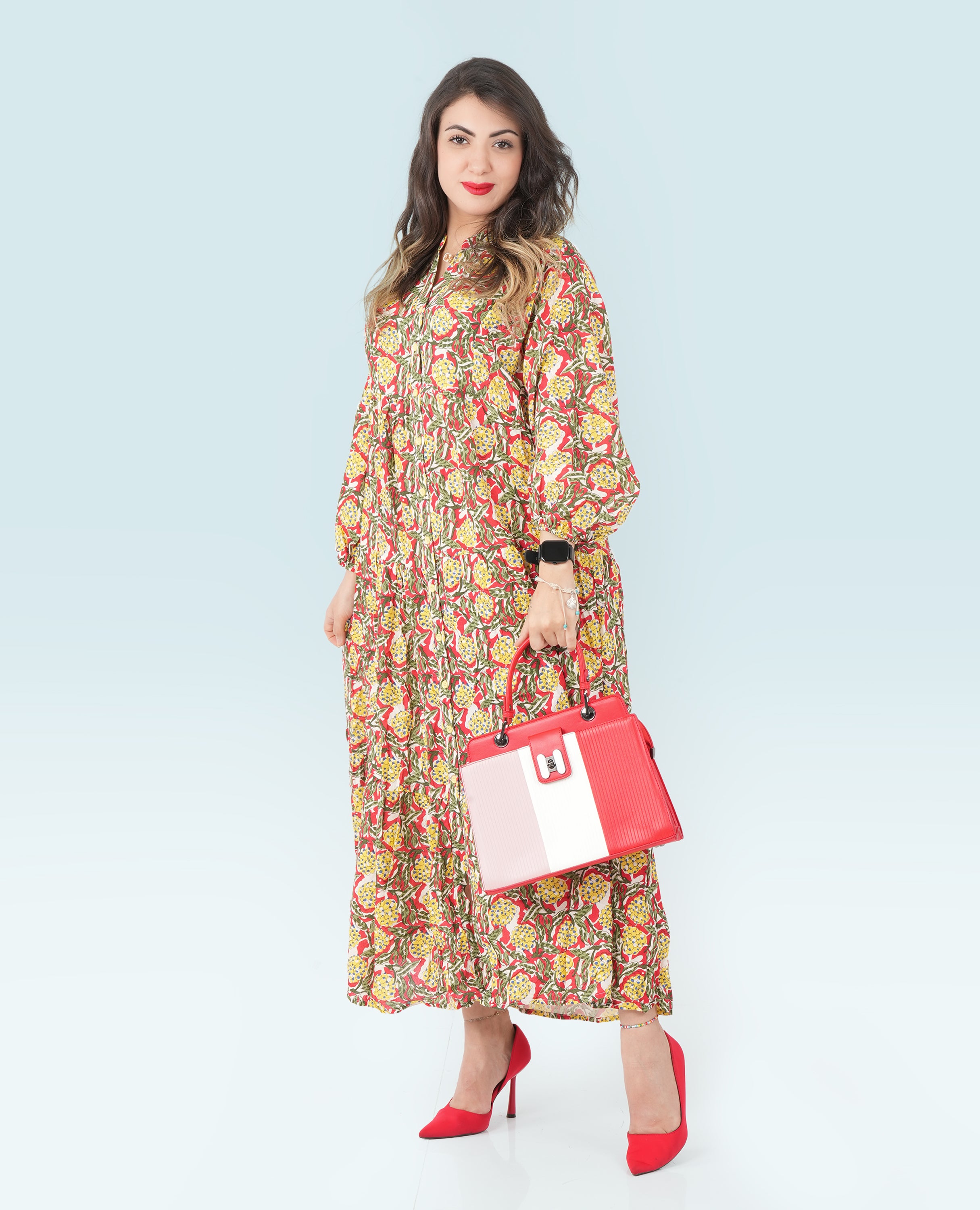 Vine Grapes Print Dress for Women - Finelook