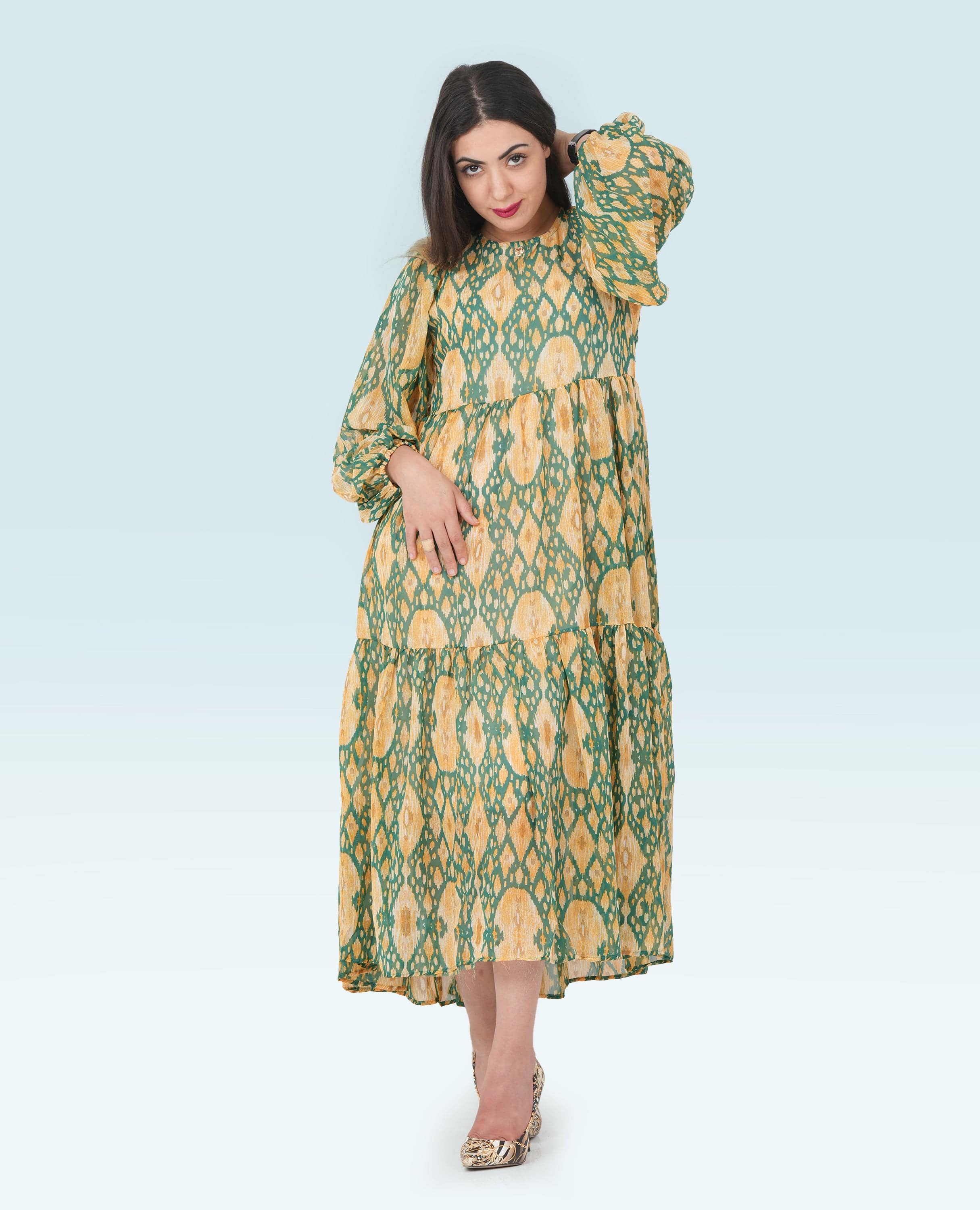 Women Long printed Dress - Finelook - FineLook