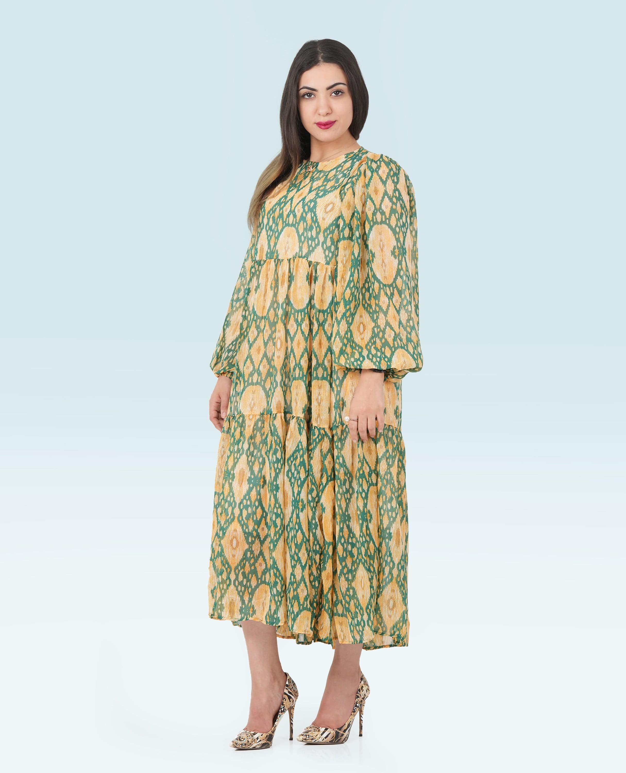 Women Long printed Dress - Finelook - FineLook