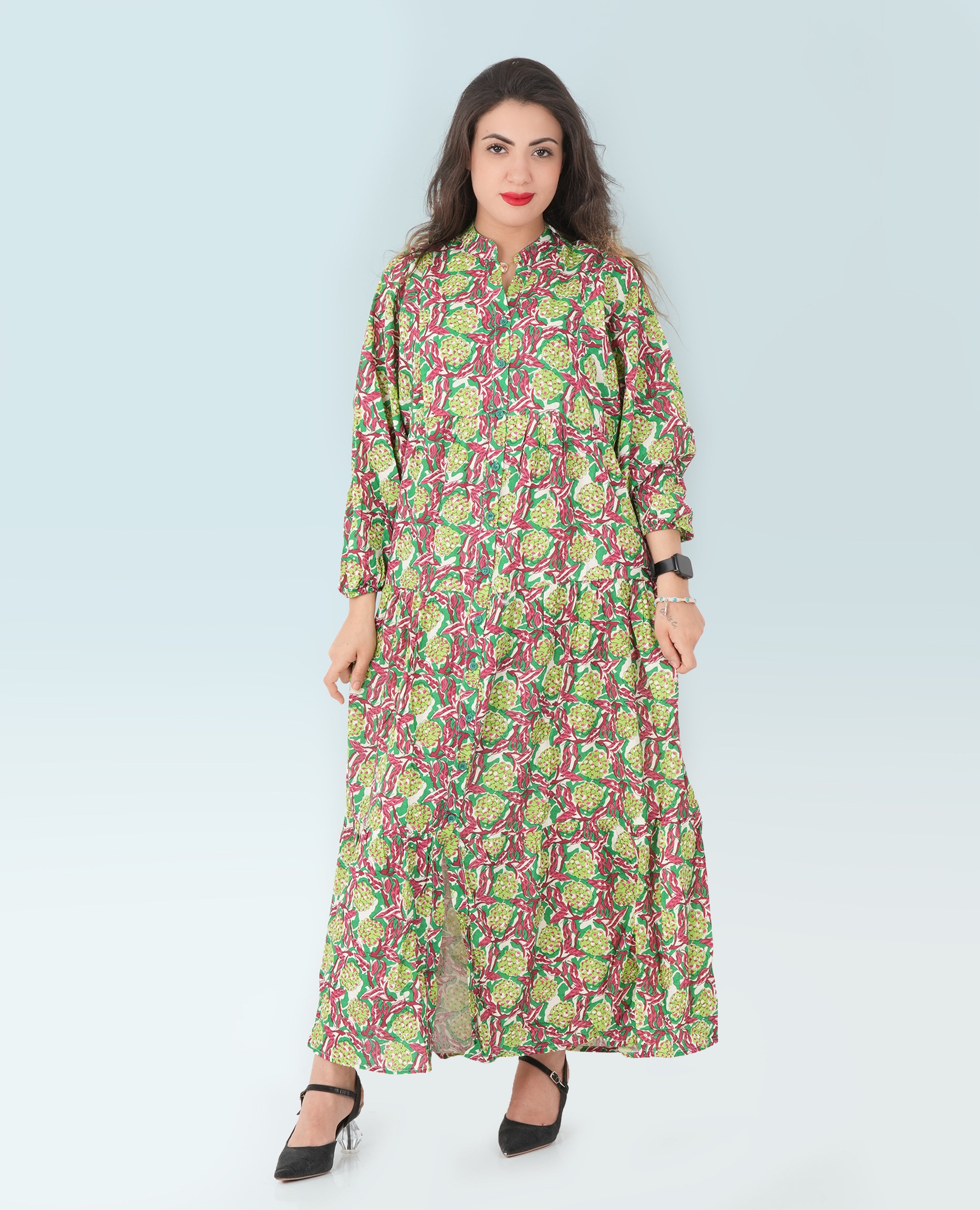 Vine Grapes Print Dress for Women - Finelook