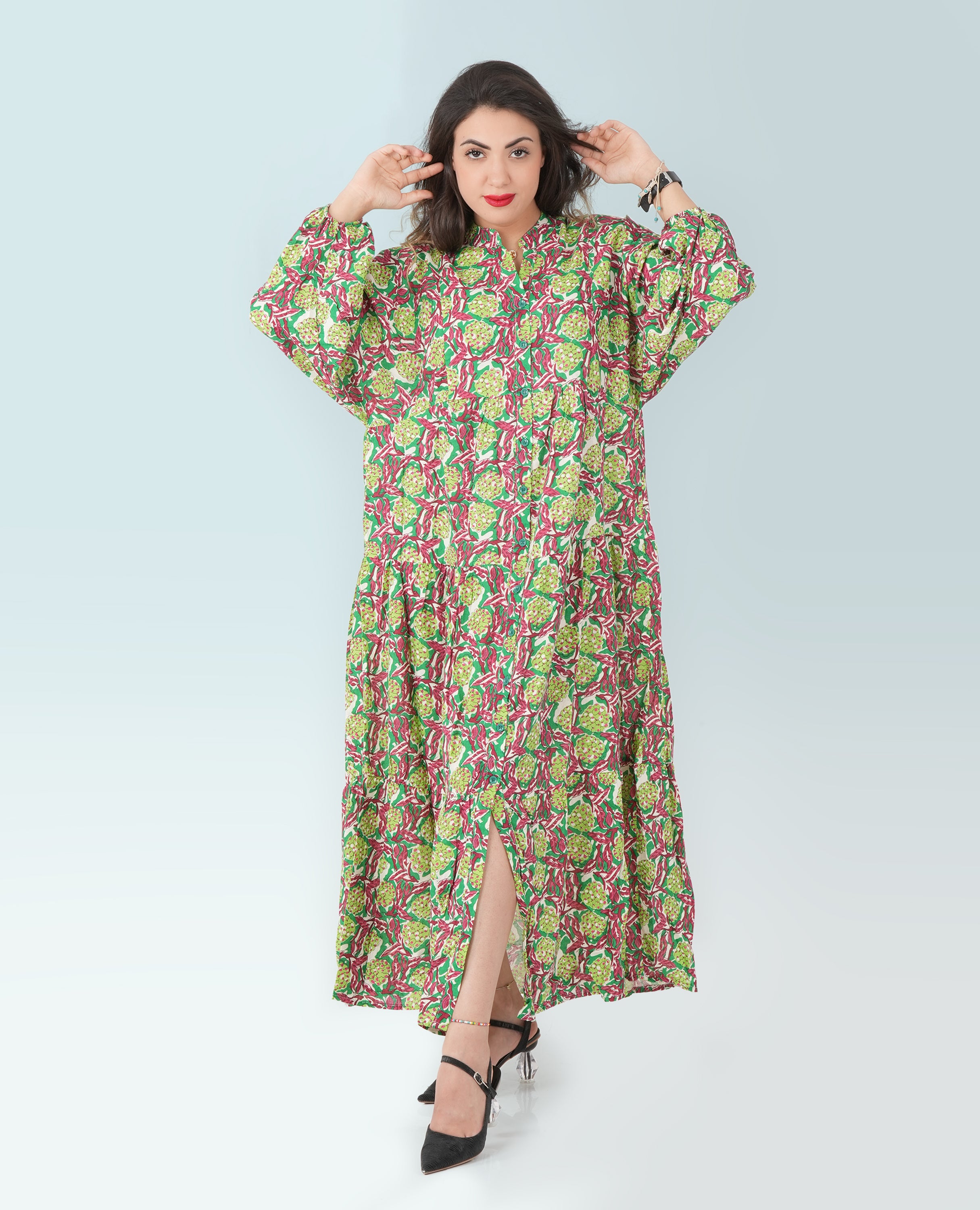 Vine Grapes Print Dress for Women - Finelook