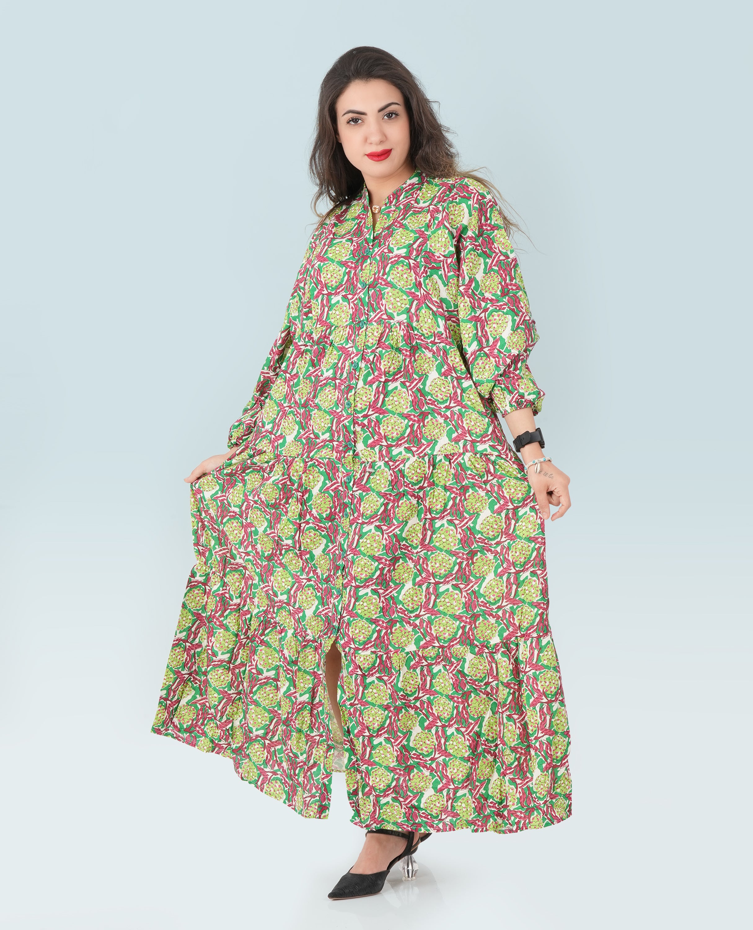 Vine Grapes Print Dress for Women - Finelook