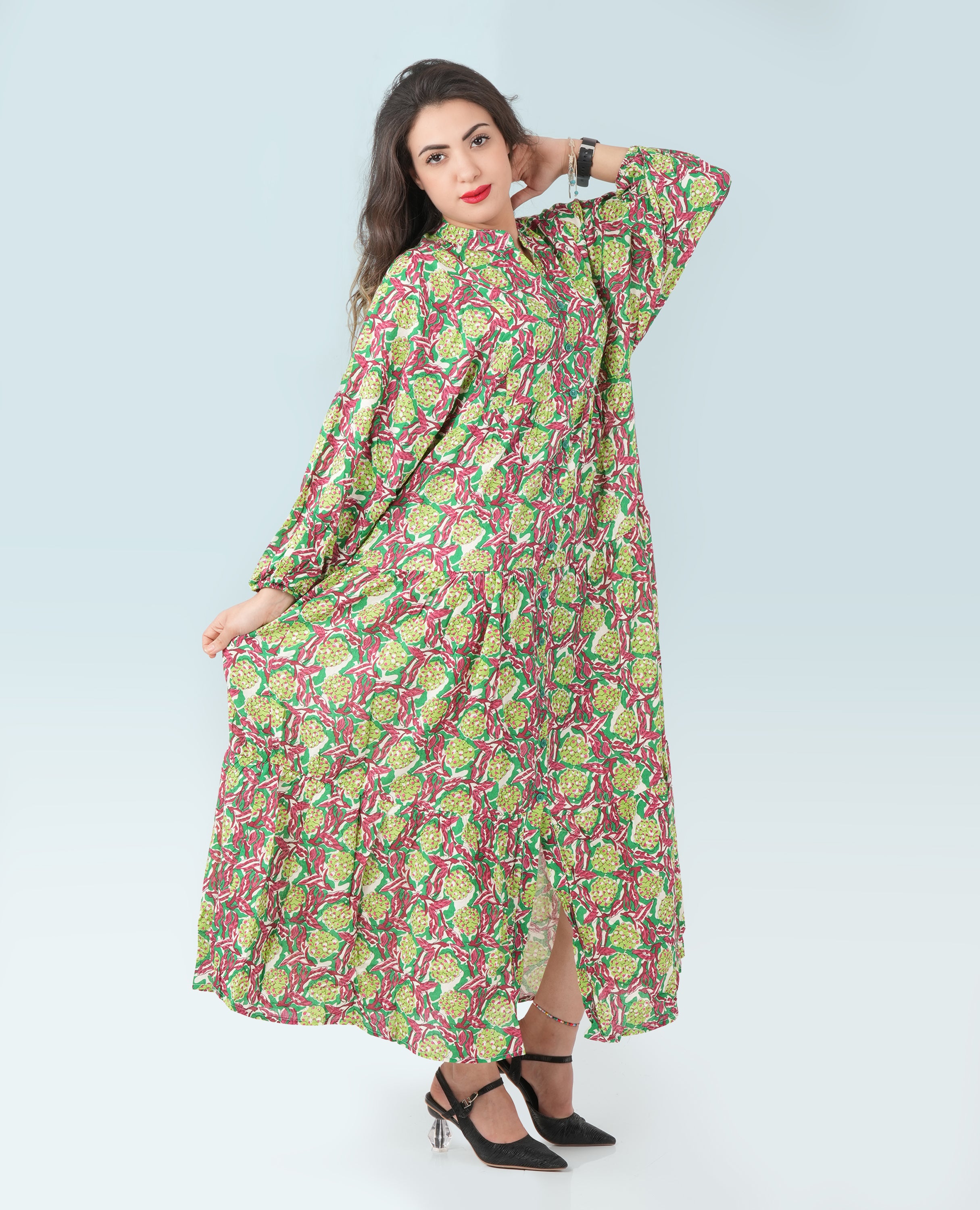 Vine Grapes Print Dress for Women - Finelook