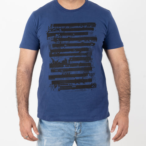 Milano Bulls - Striped Printed T-Shirt
