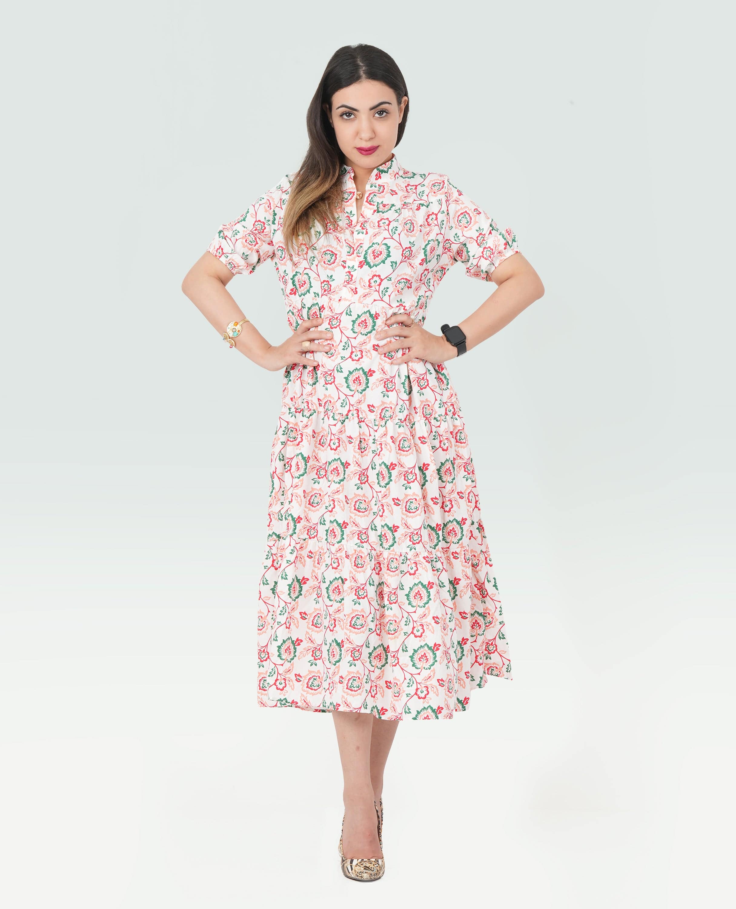 Women Floral Long Dress - Finelook - FineLook