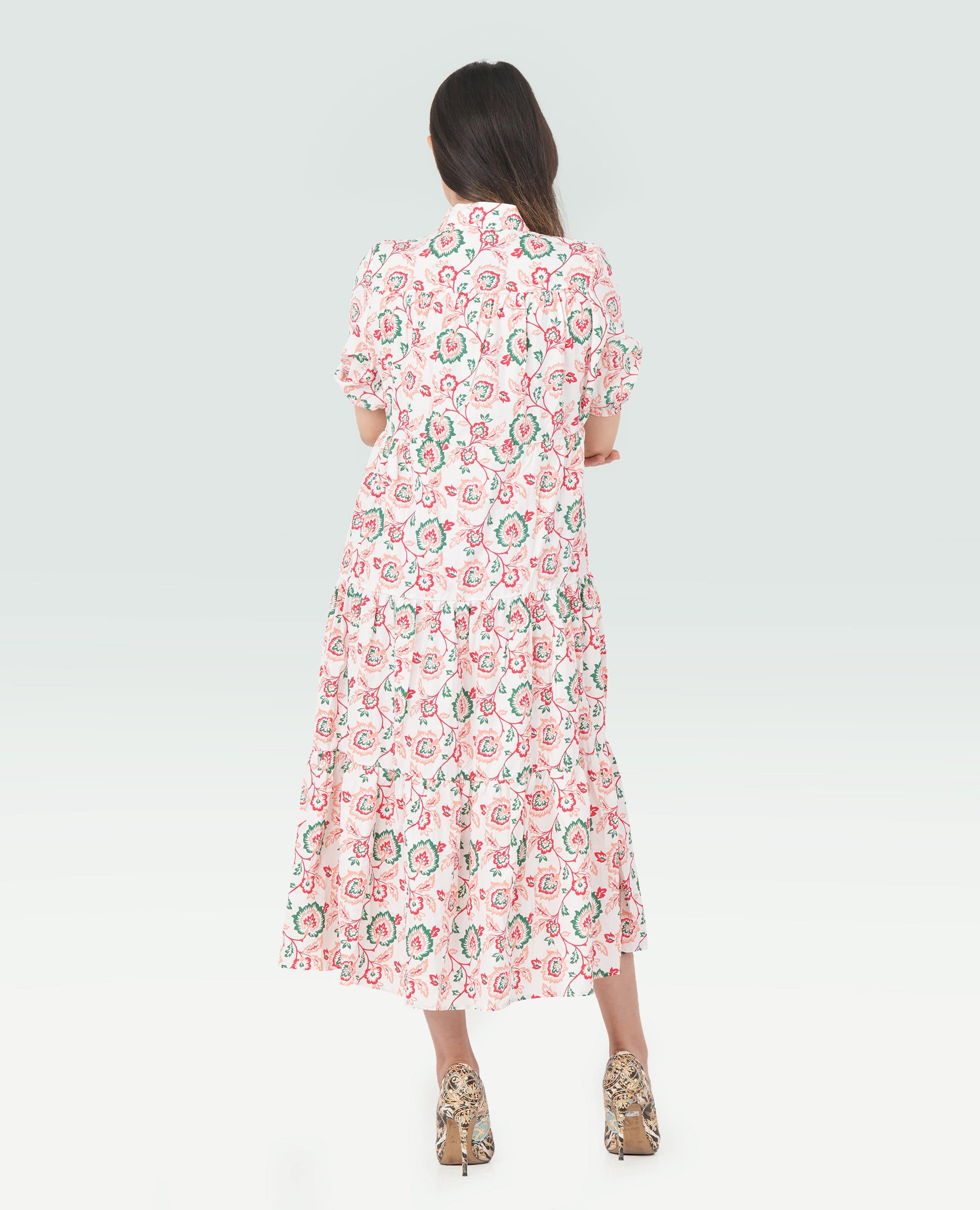 Women Floral Long Dress - Finelook - FineLook