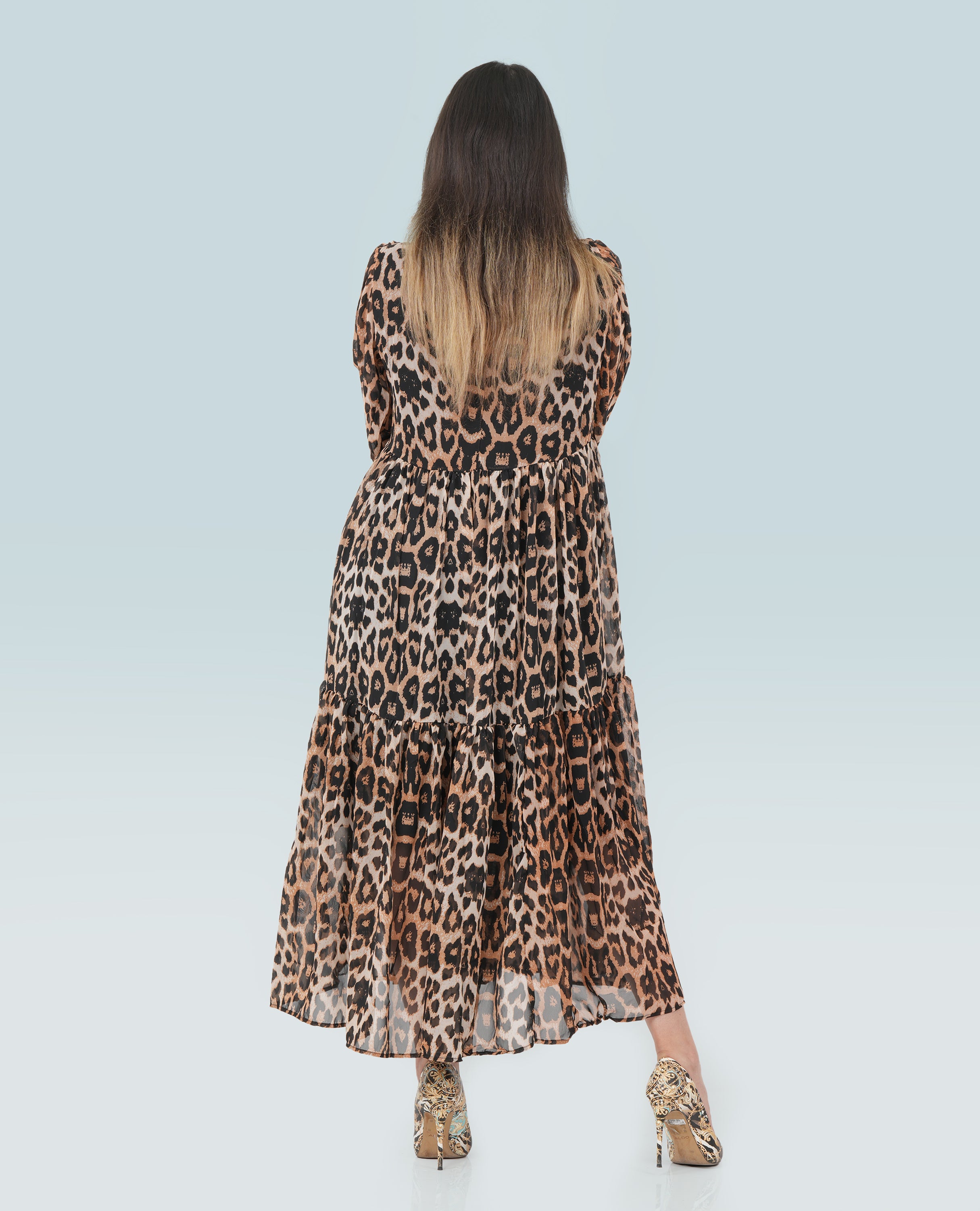 Animal Print Long Dress for Women - Finelook