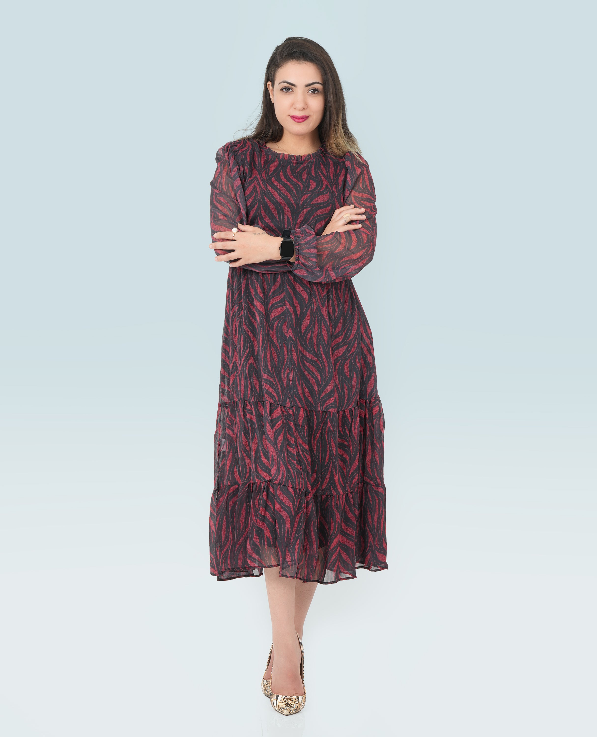 Women Printed Long Dress - Finelook - FineLook