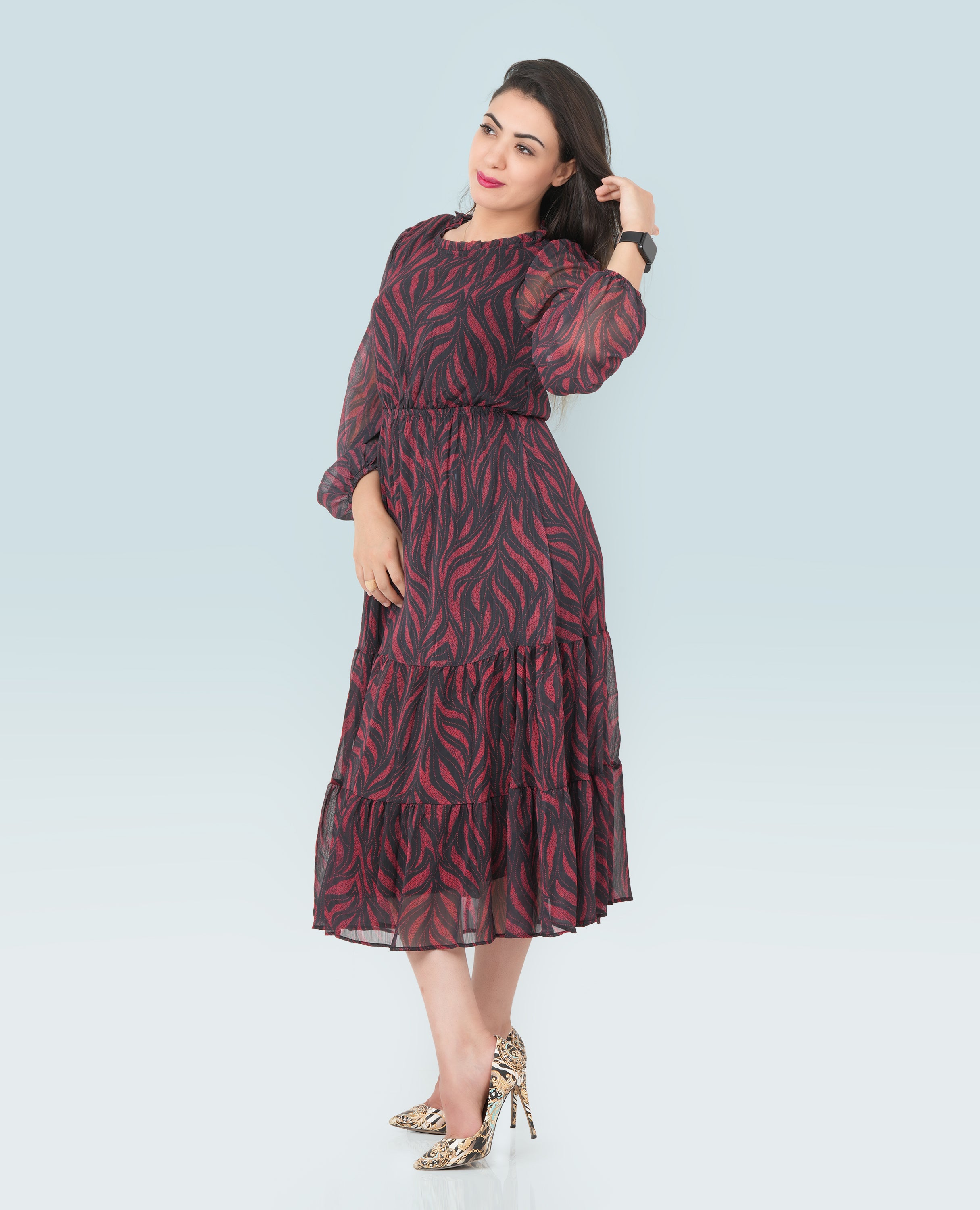 Women Printed Long Dress - Finelook