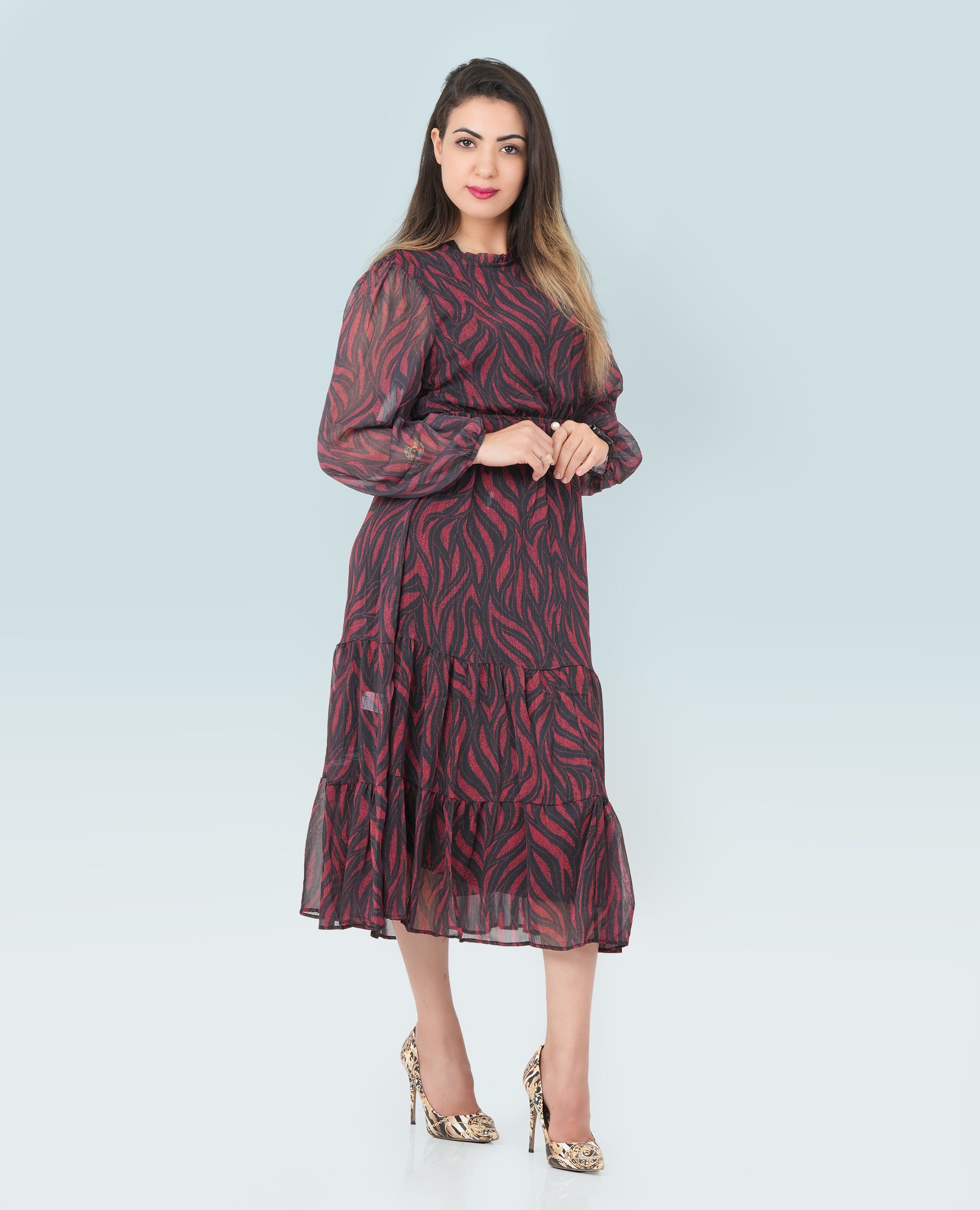 Women Printed Long Dress - Finelook