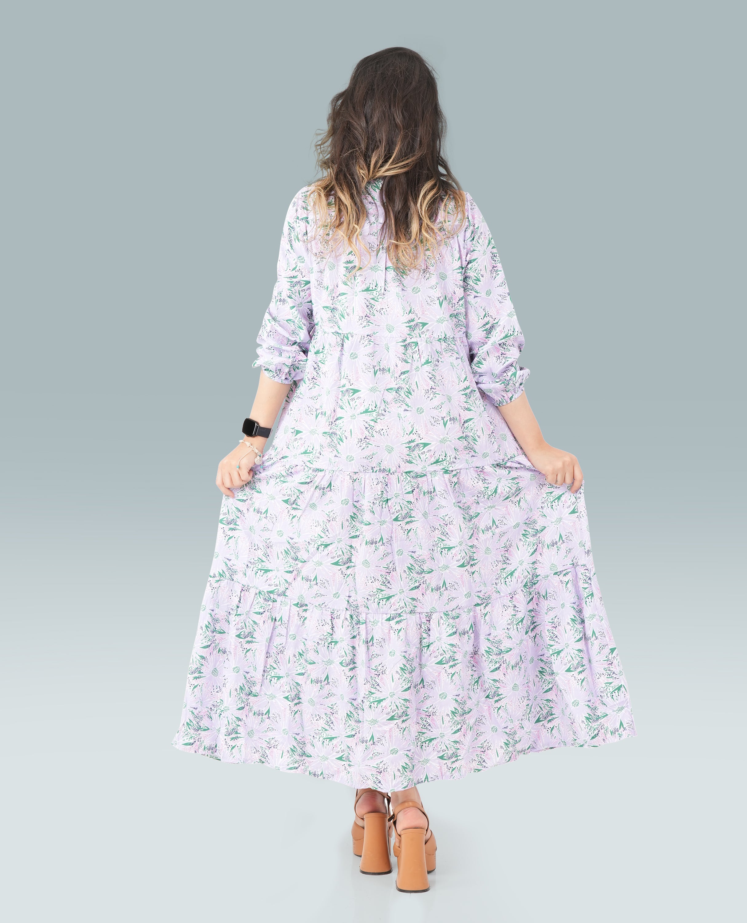 Floral Button Down Dress for Women - Finelook