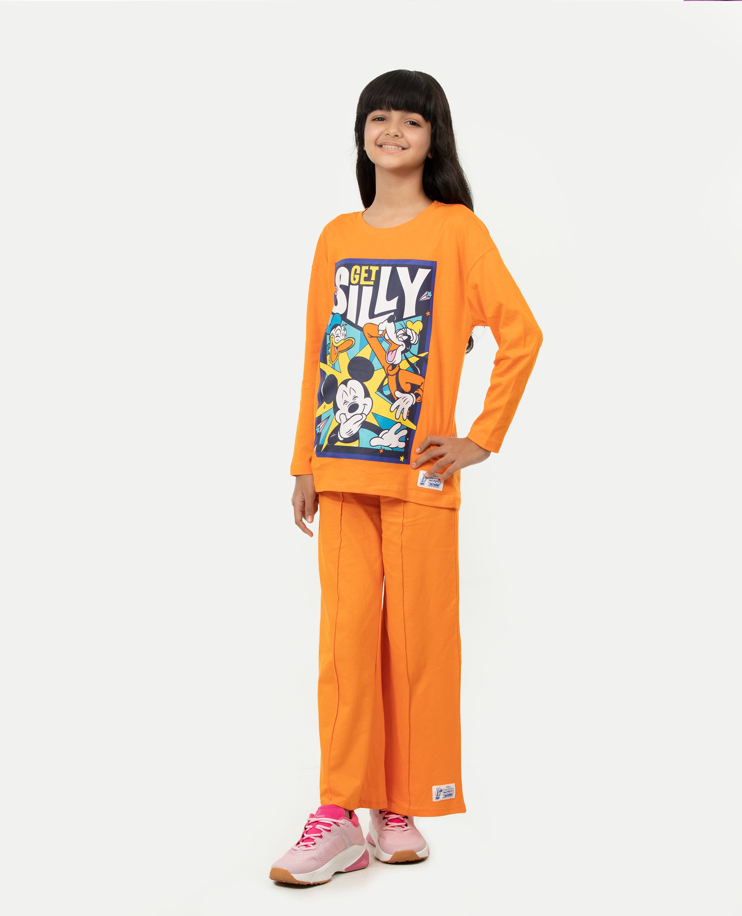 Girl's Micky Long Sleeve T-shirt & Bottom Set - FineLook