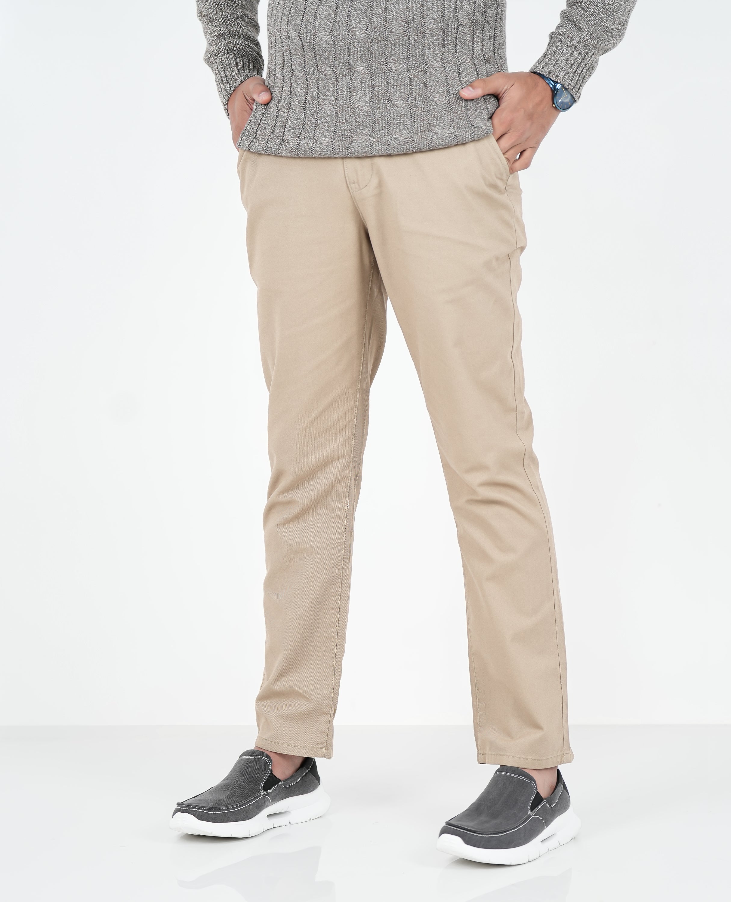 FineLook Men's Twill Pants - Slim Fit