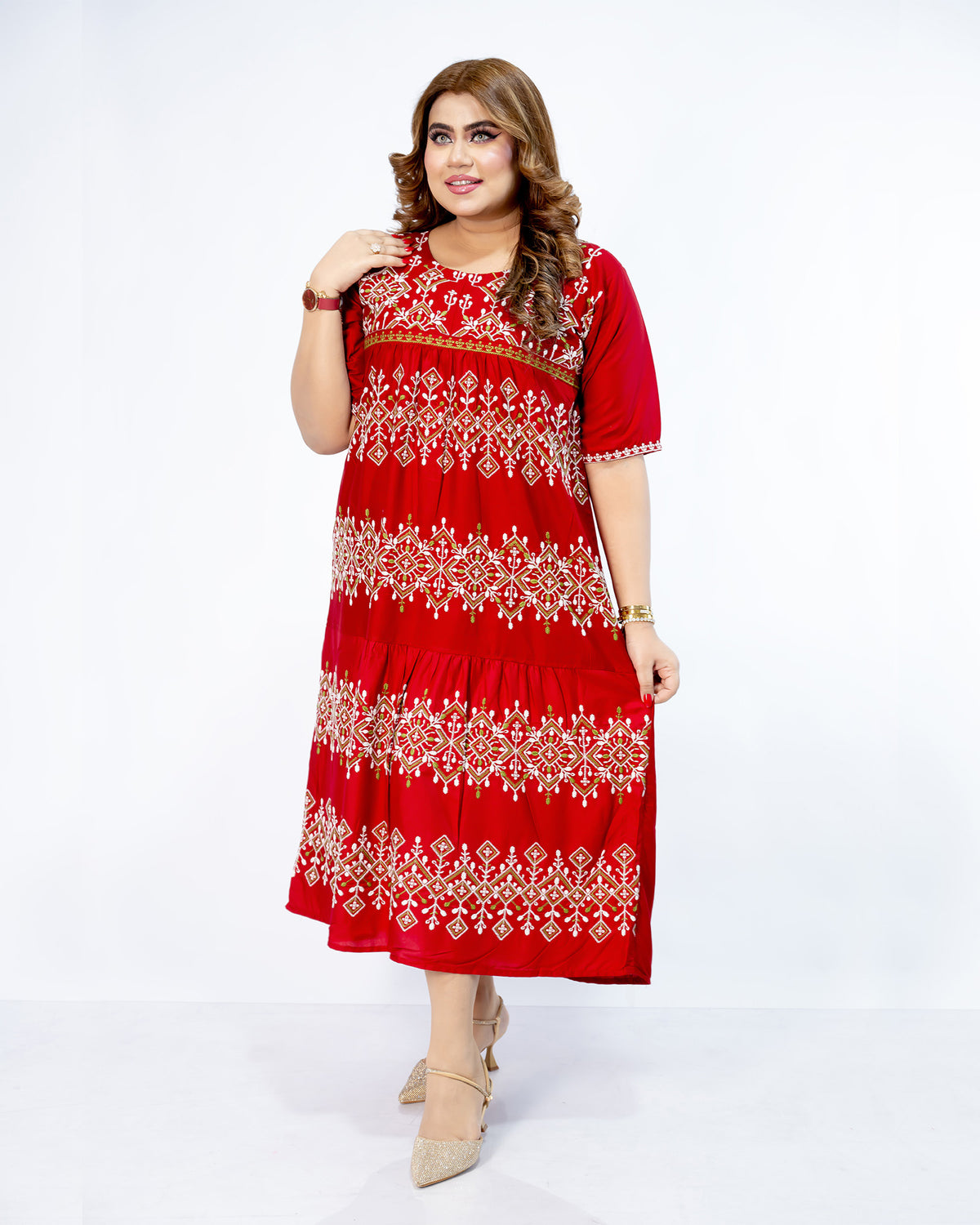 Finelook Embroidered Pattern Jalabiya