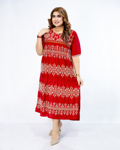 Finelook Embroidered Pattern Jalabiya