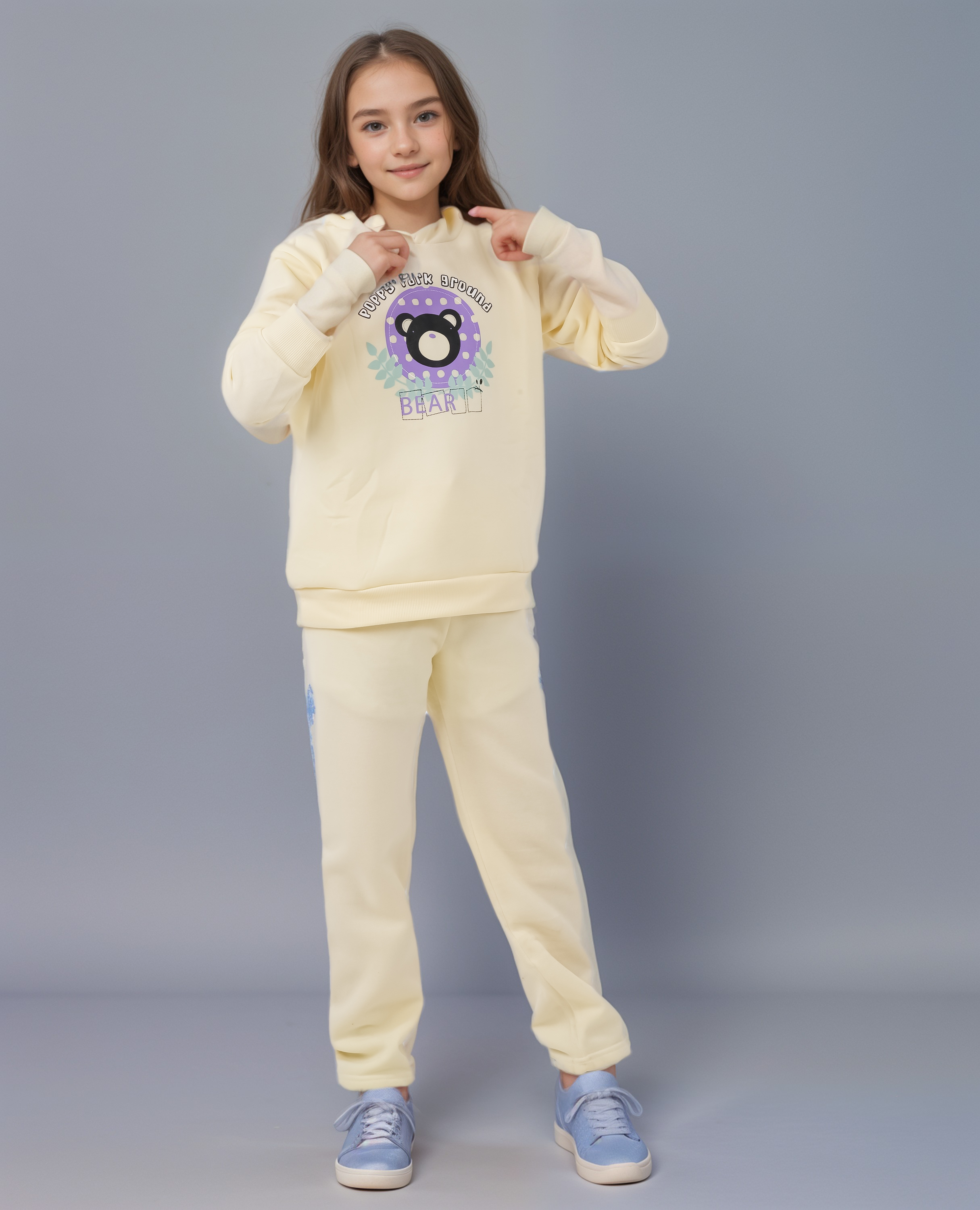 Girls Sweatshirt and Trouser Set - FineLook