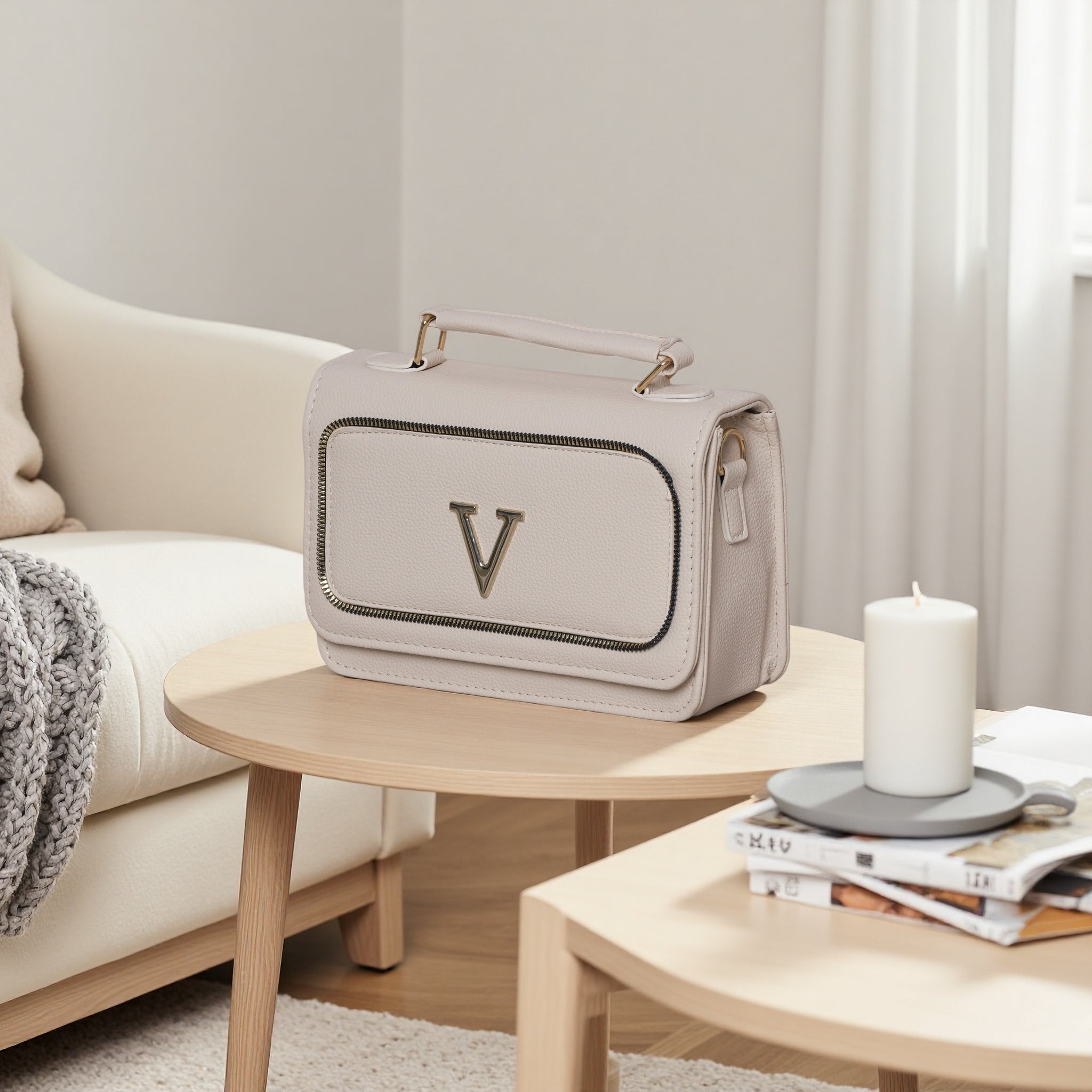 Women's Elegant Top Handle Crossbody Bag – Premium PU Leather Shoulder Handbag with Adjustable Strap