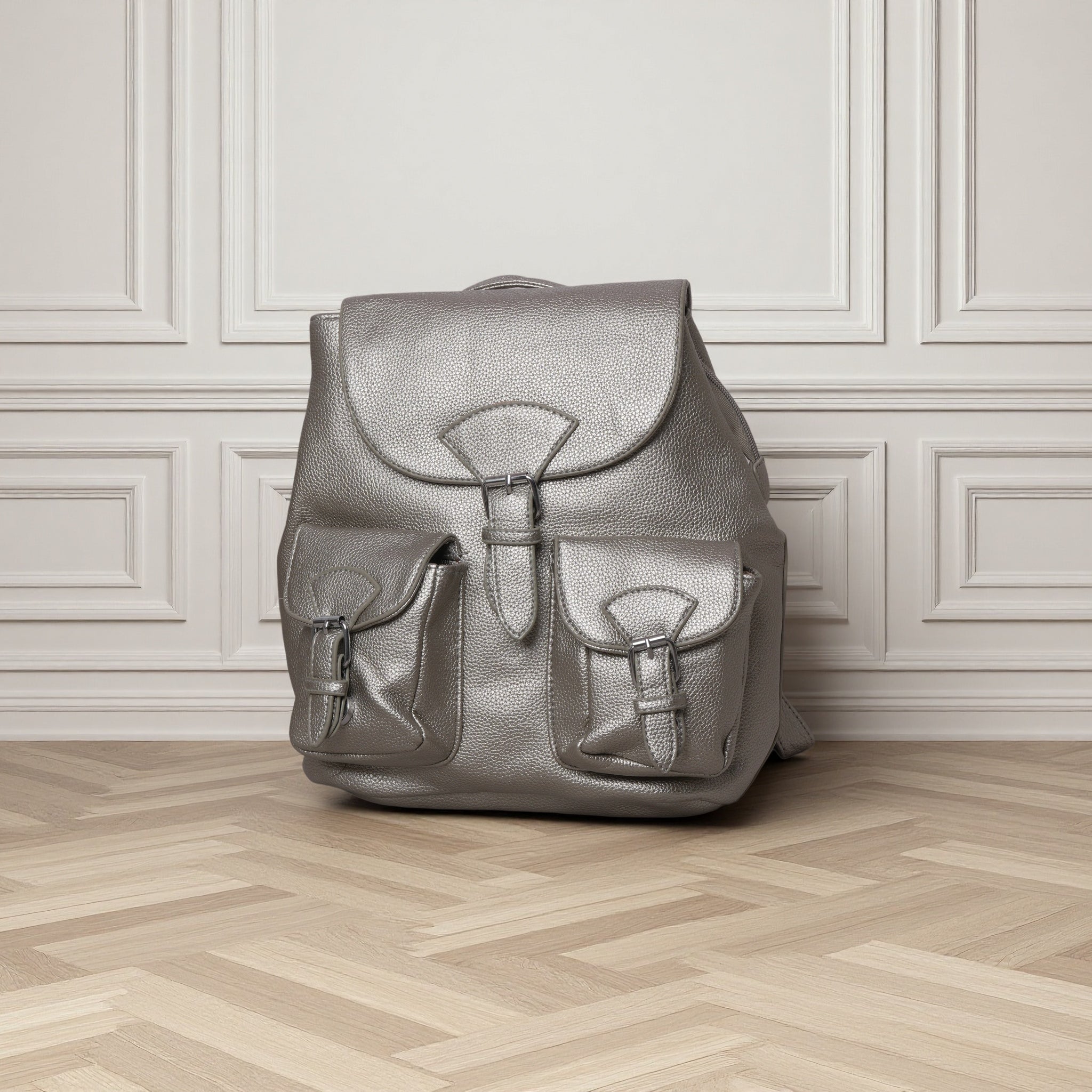 Classic Multi-Pocket Everyday Backpack | Lightweight Faux Leather Rucksack & Travel Daypack