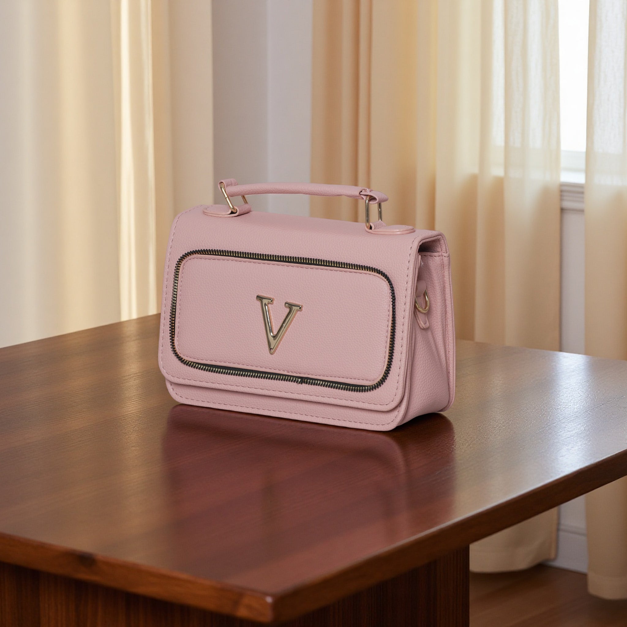 Women's Elegant Top Handle Crossbody Bag – Premium PU Leather Shoulder Handbag with Adjustable Strap