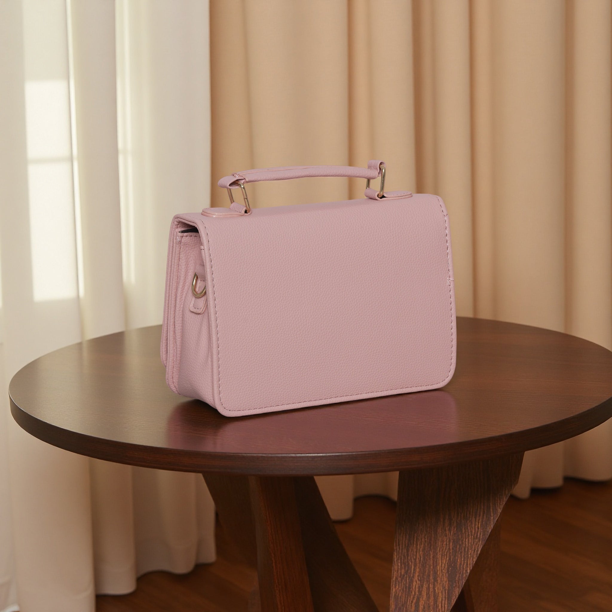 Women's Elegant Top Handle Crossbody Bag – Premium PU Leather Shoulder Handbag with Adjustable Strap