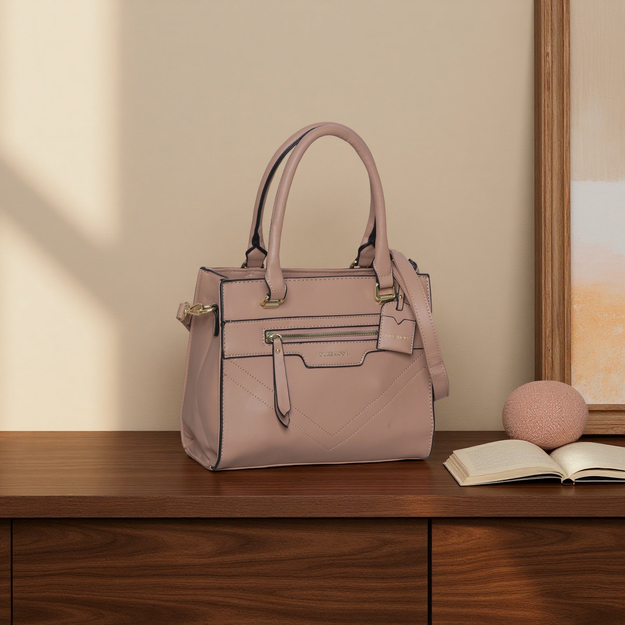 Women's Elegant Tote Handbag with Adjustable Shoulder Strap
