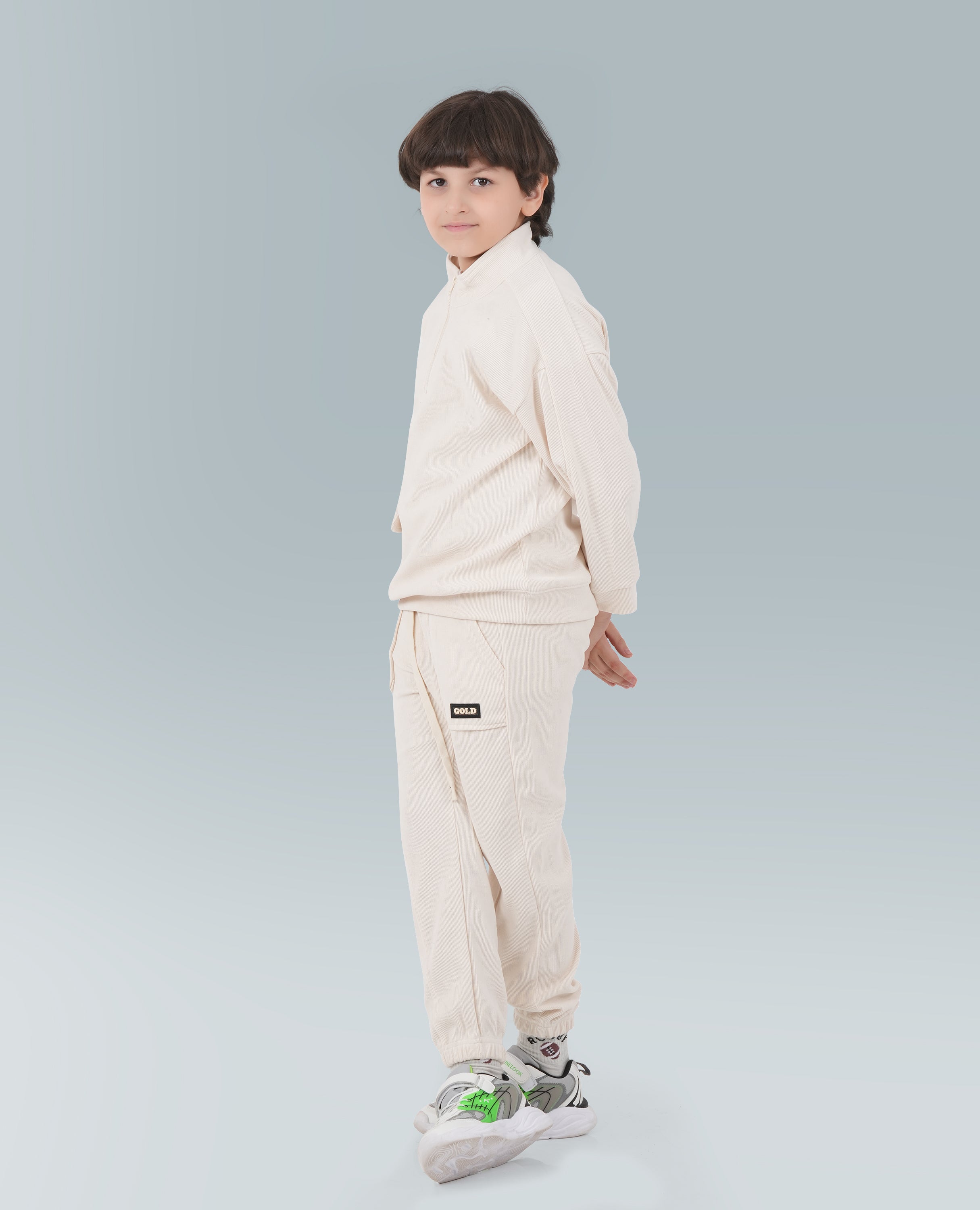 GOLD MOUR Boy's Sweatshirt Set with Sweatpants