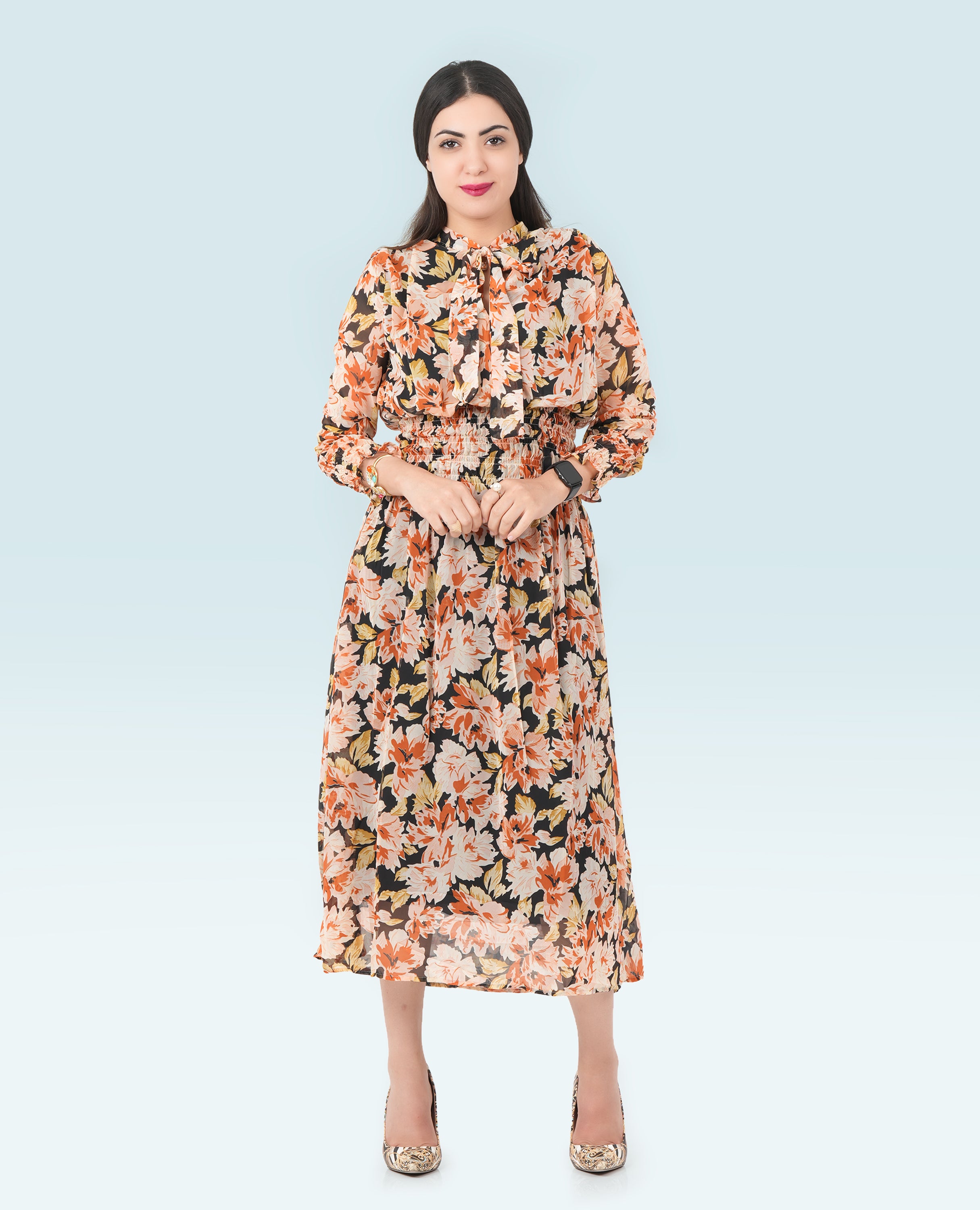 Elegant Floral Dress for Women