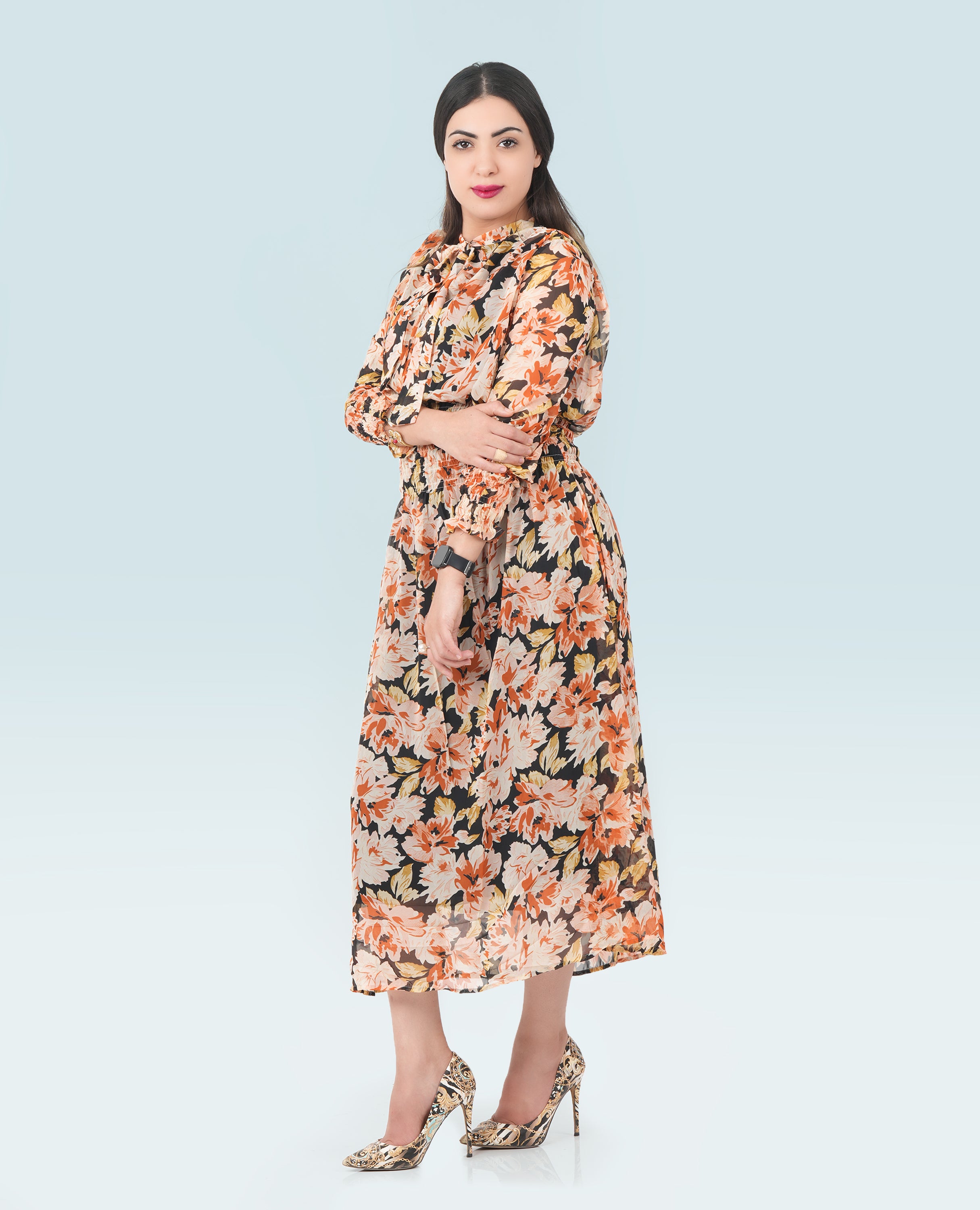 Elegant Floral Dress for Women