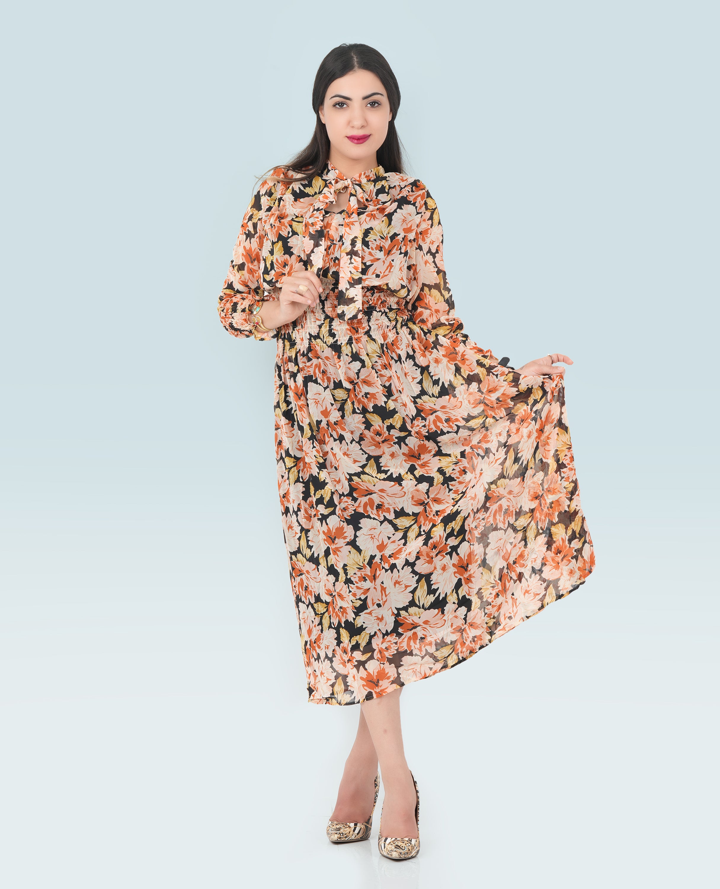 Elegant Floral Dress for Women