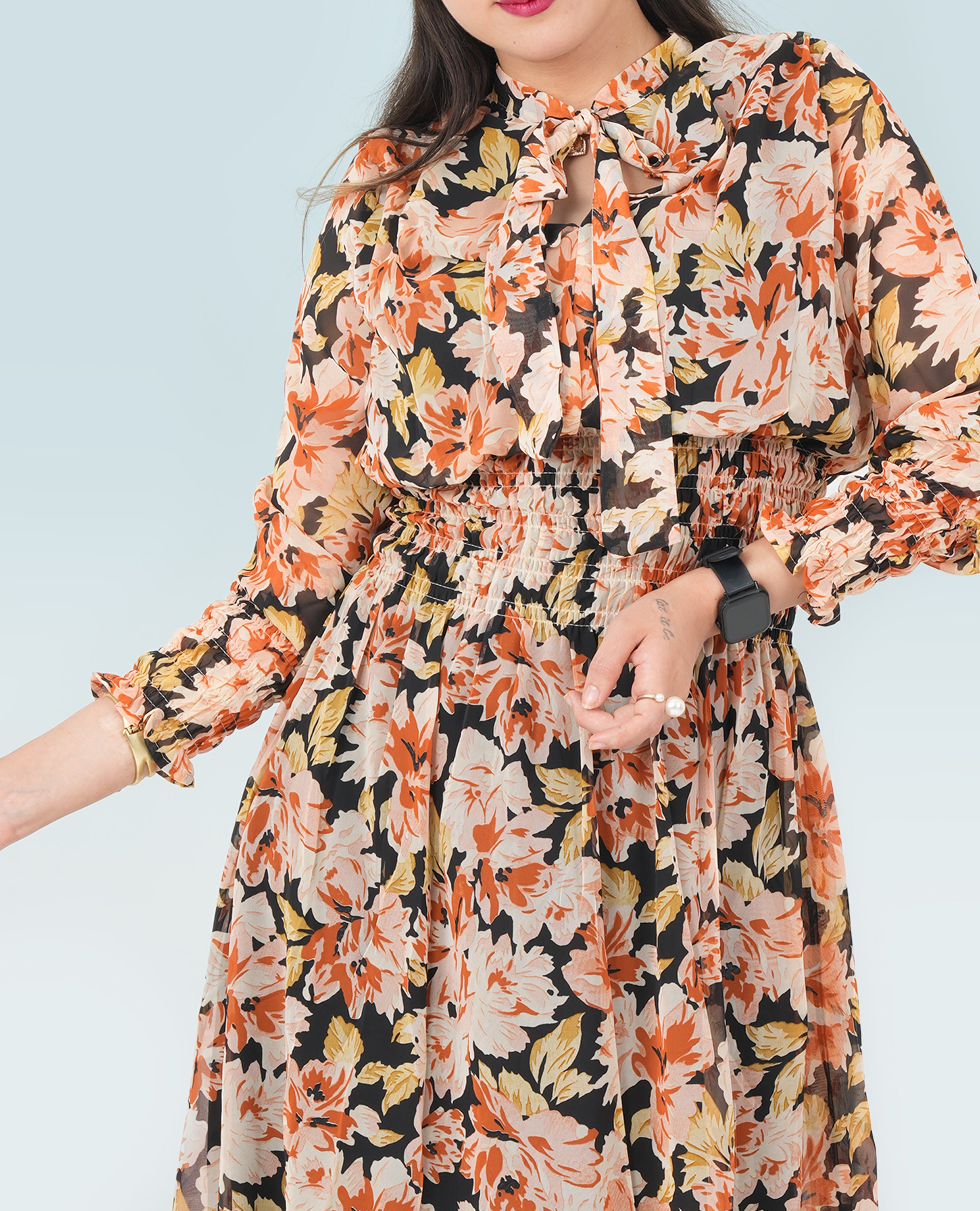 Elegant Floral Dress for Women