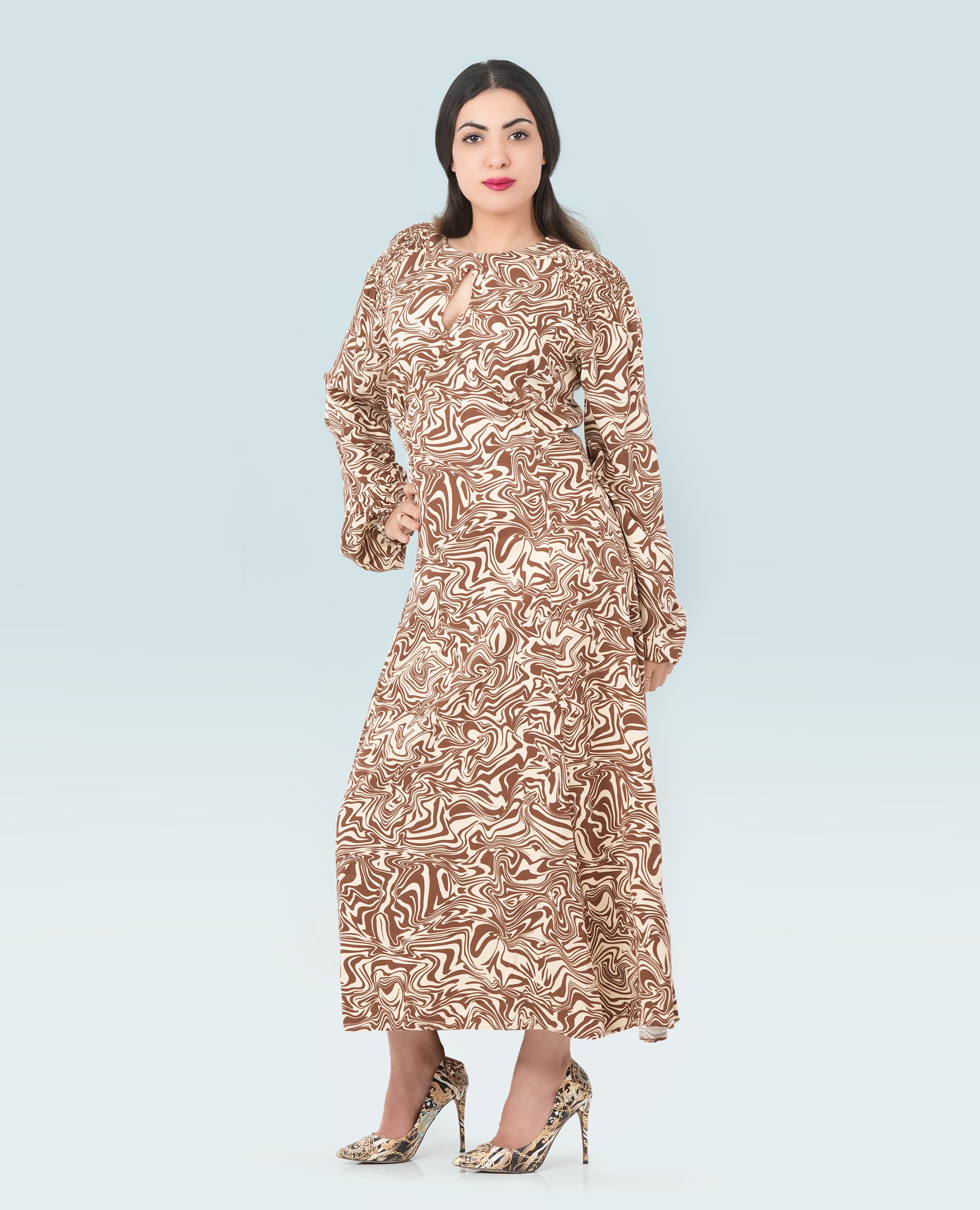 Marble Print Maxi For Women - Finelook