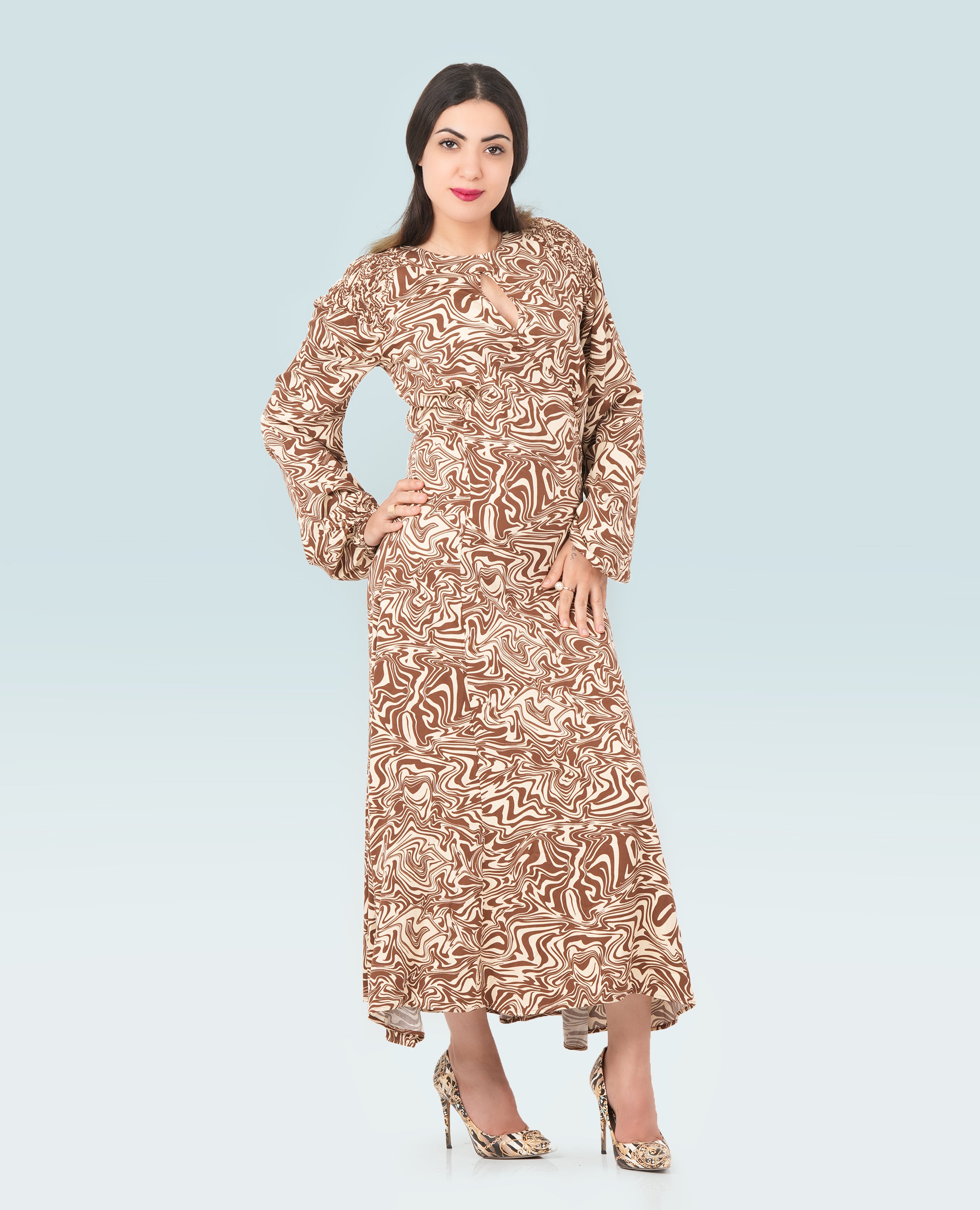 Marble Print Maxi For Women - Finelook