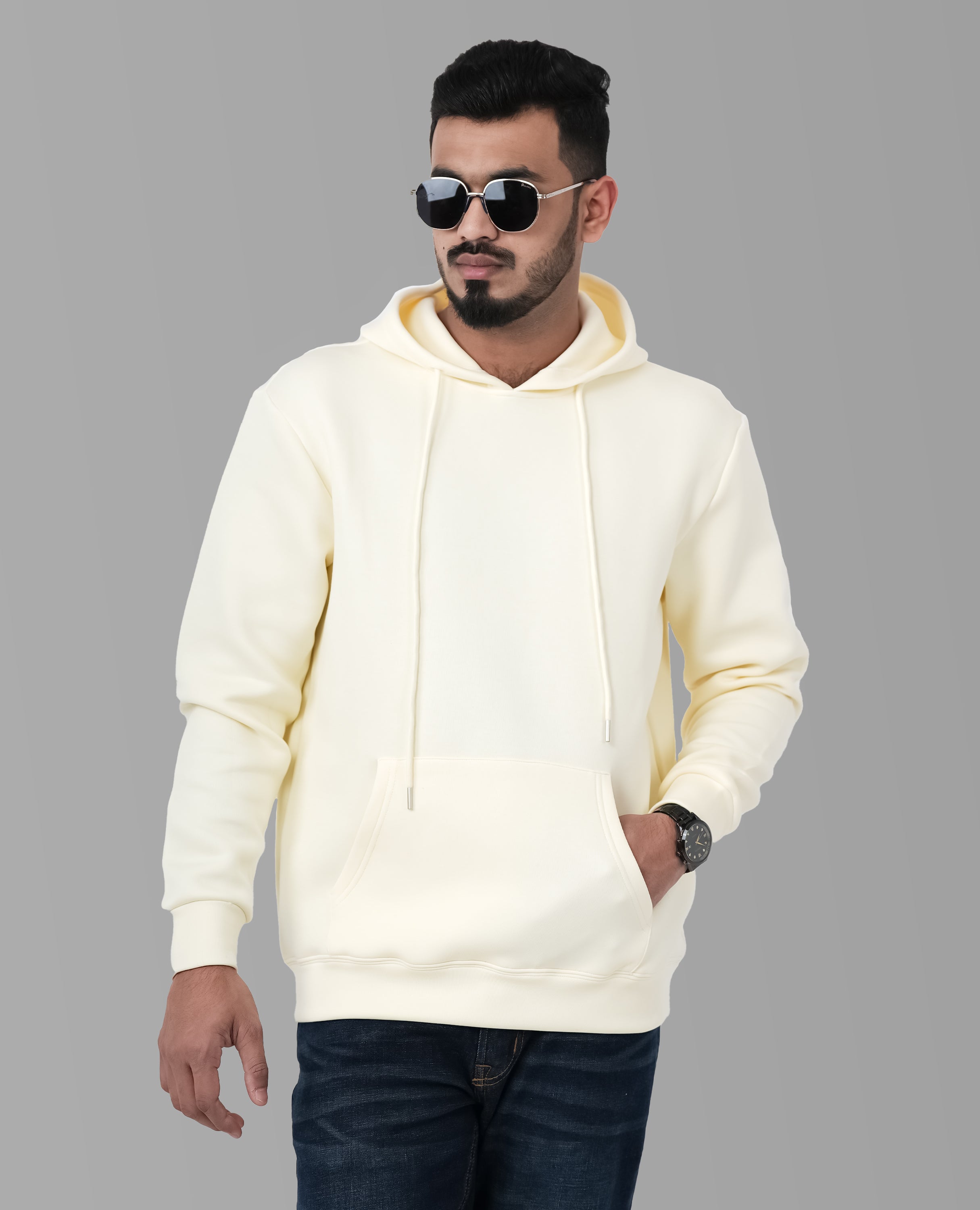 Men's Solid Sweatshirt - GOLD MOUR