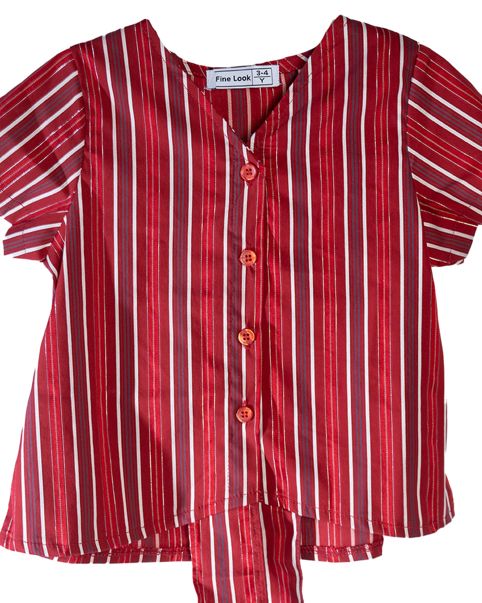 Girls Striped button down shirt